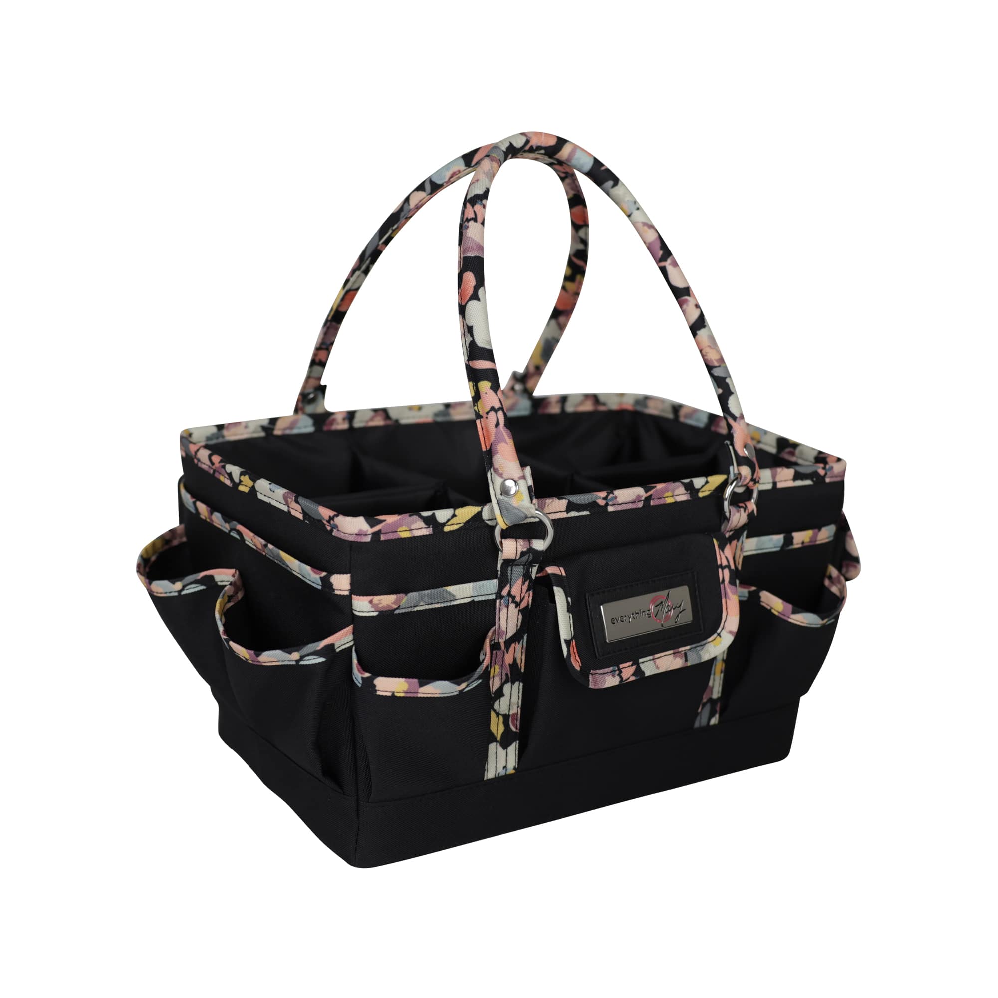 Everything Mary Black Floral Deluxe Store &#x26; Tote