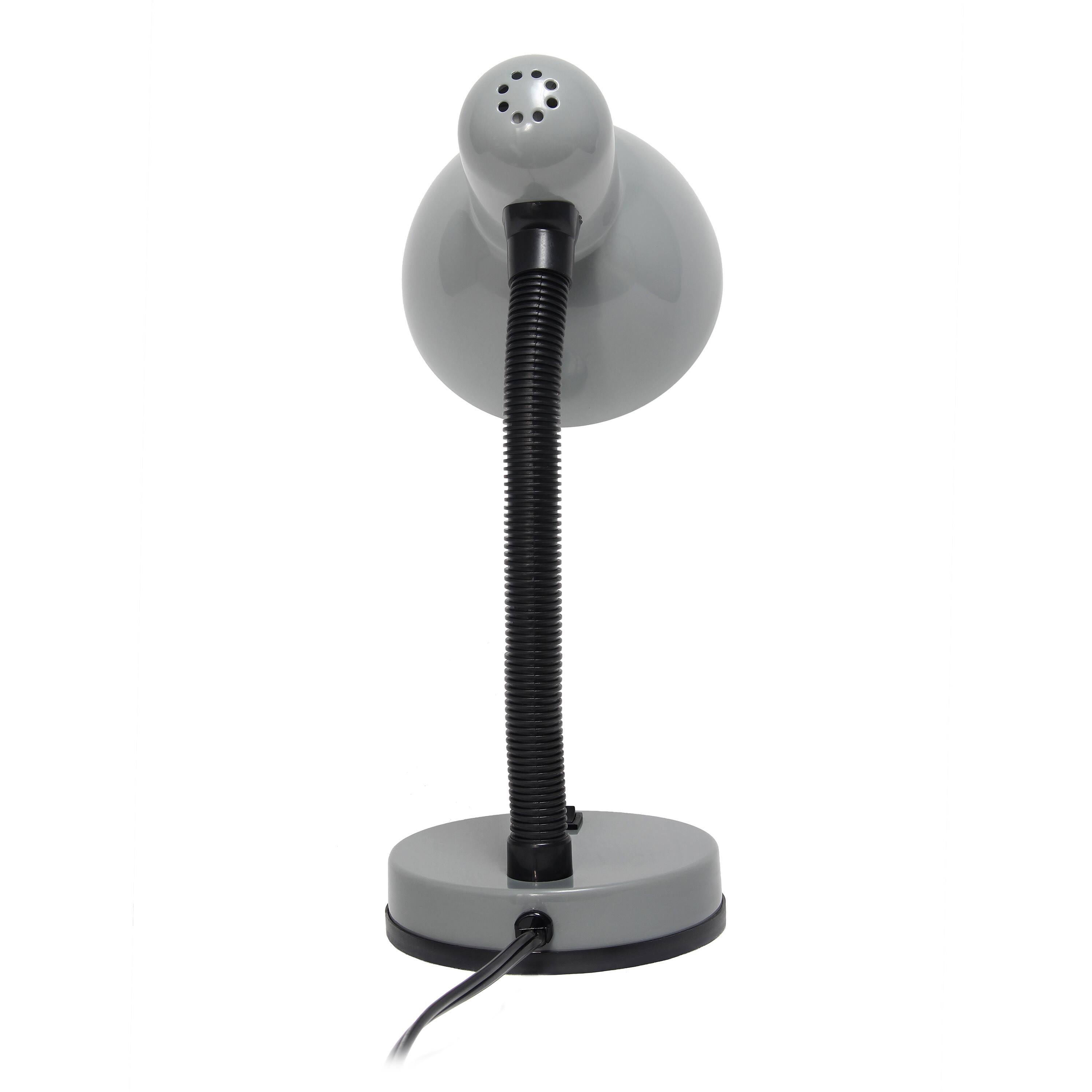 Simple Designs 14.5&#x22; Basic Metal Desk Lamp with Flexible Hose Neck