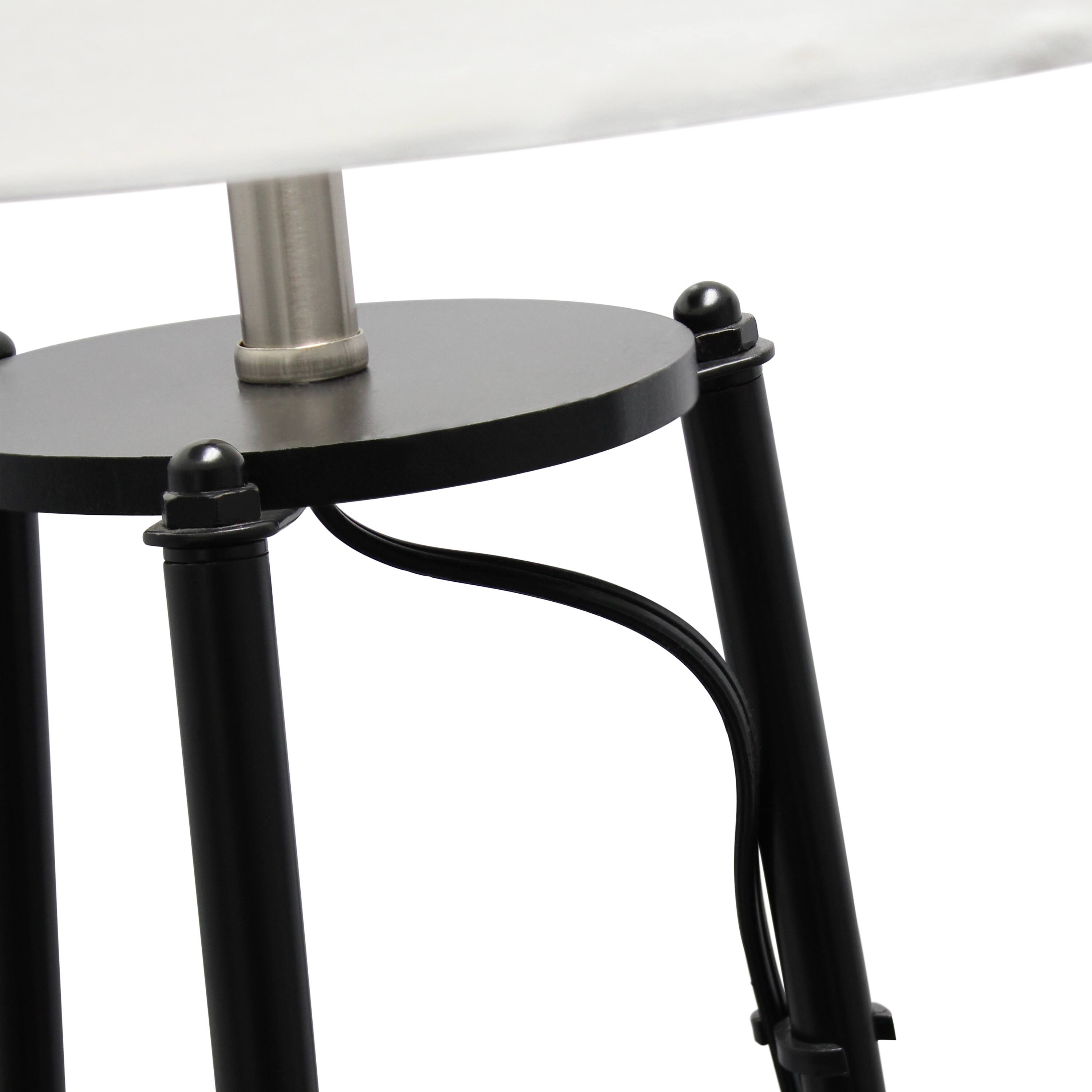 Simple Designs 62.5&#x22; Tripod 3 Tier Floor Lamp