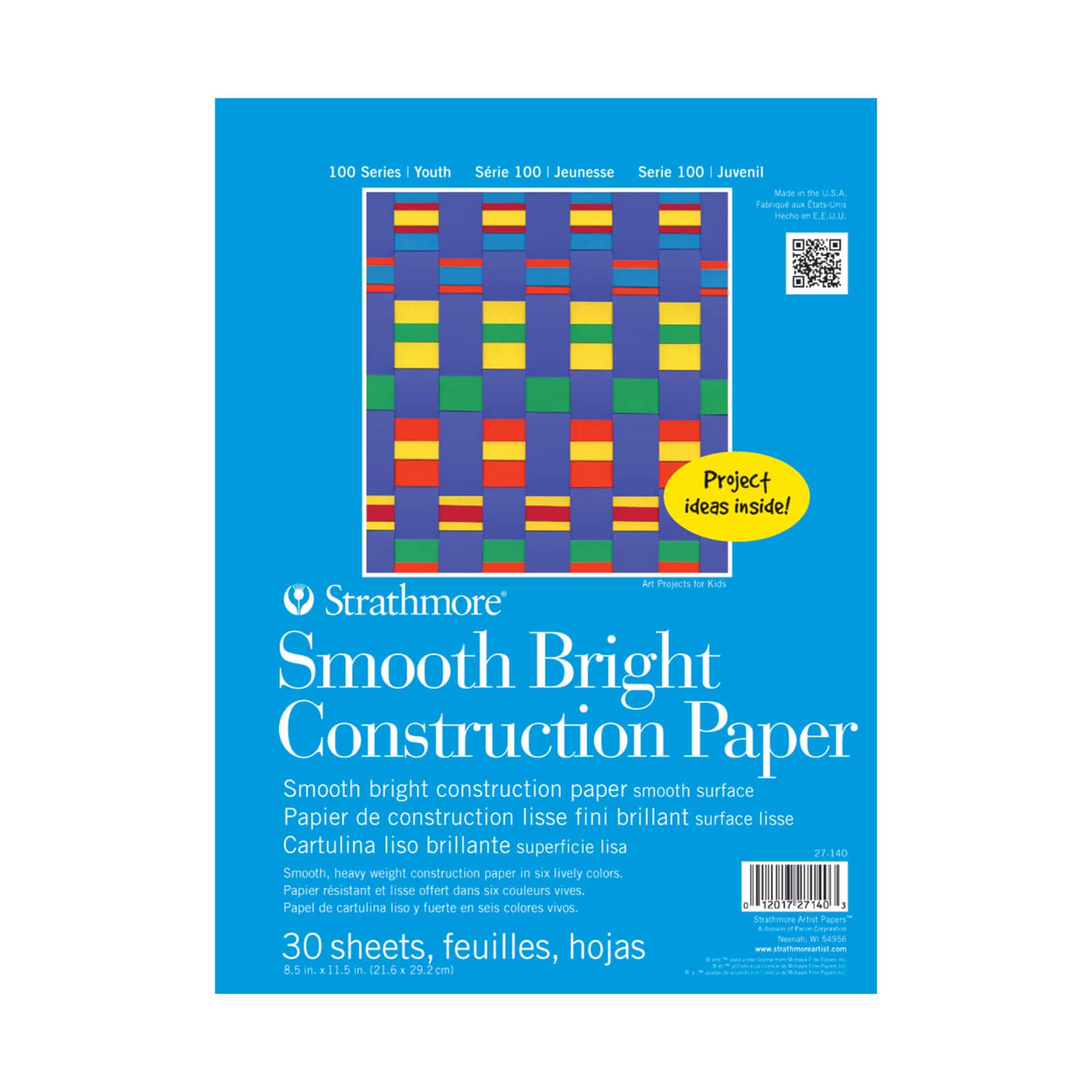 Strathmore&#xAE; 100 Series Smooth Bright Construction Paper Pad
