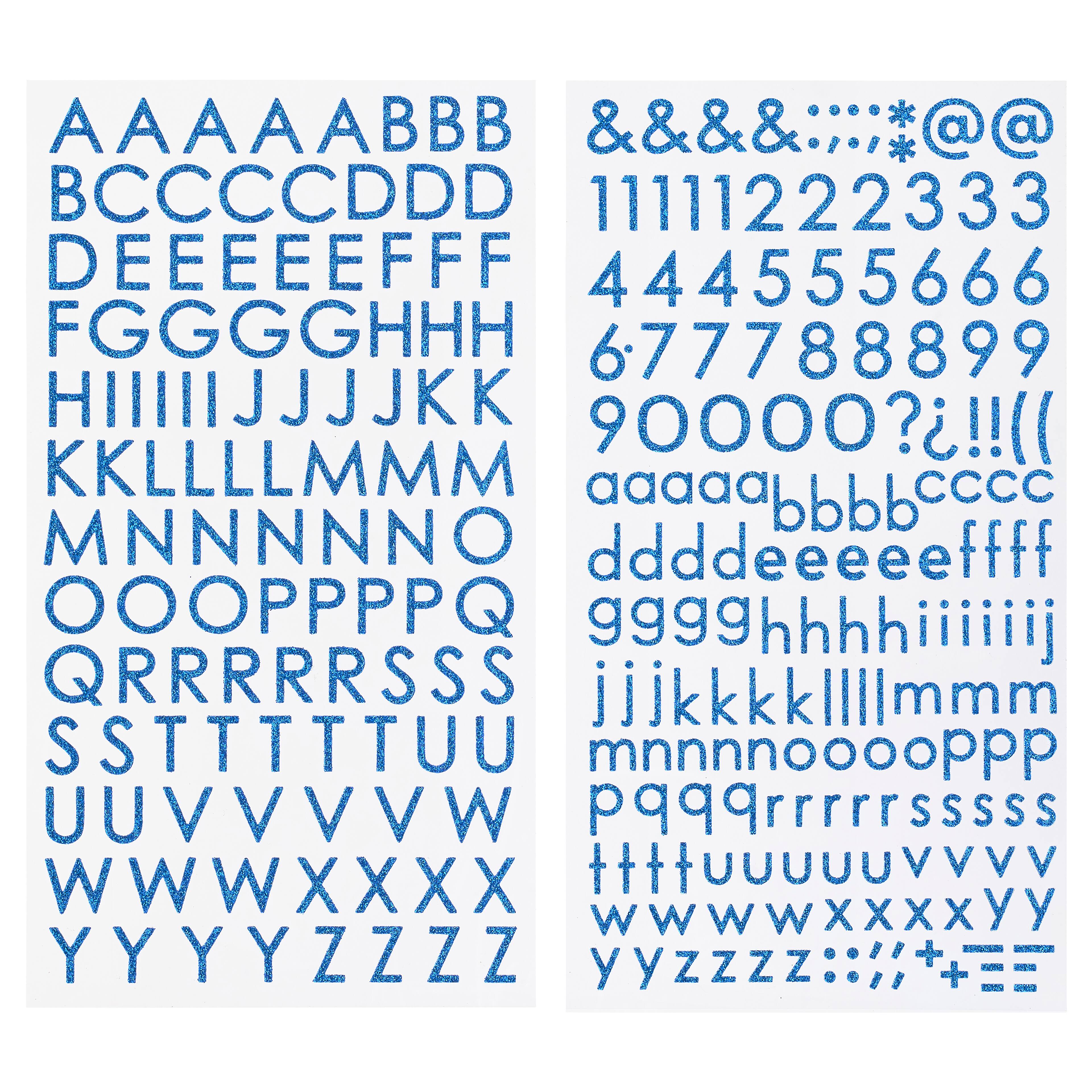 12 Pack: Glitter Block Alphabet Stickers by Recollections&#x2122;