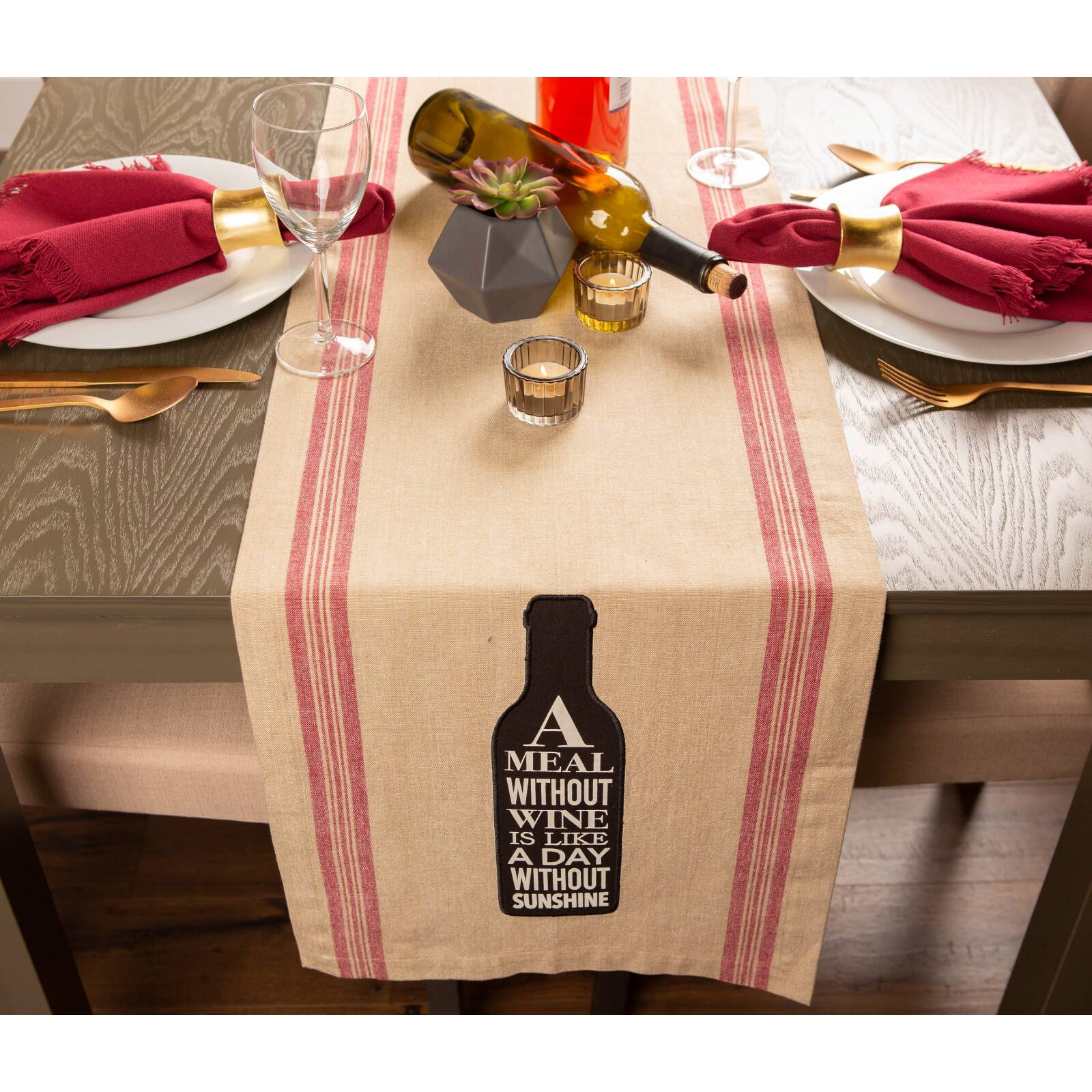 Wine and Sunshine Table Runner 14" x 72"