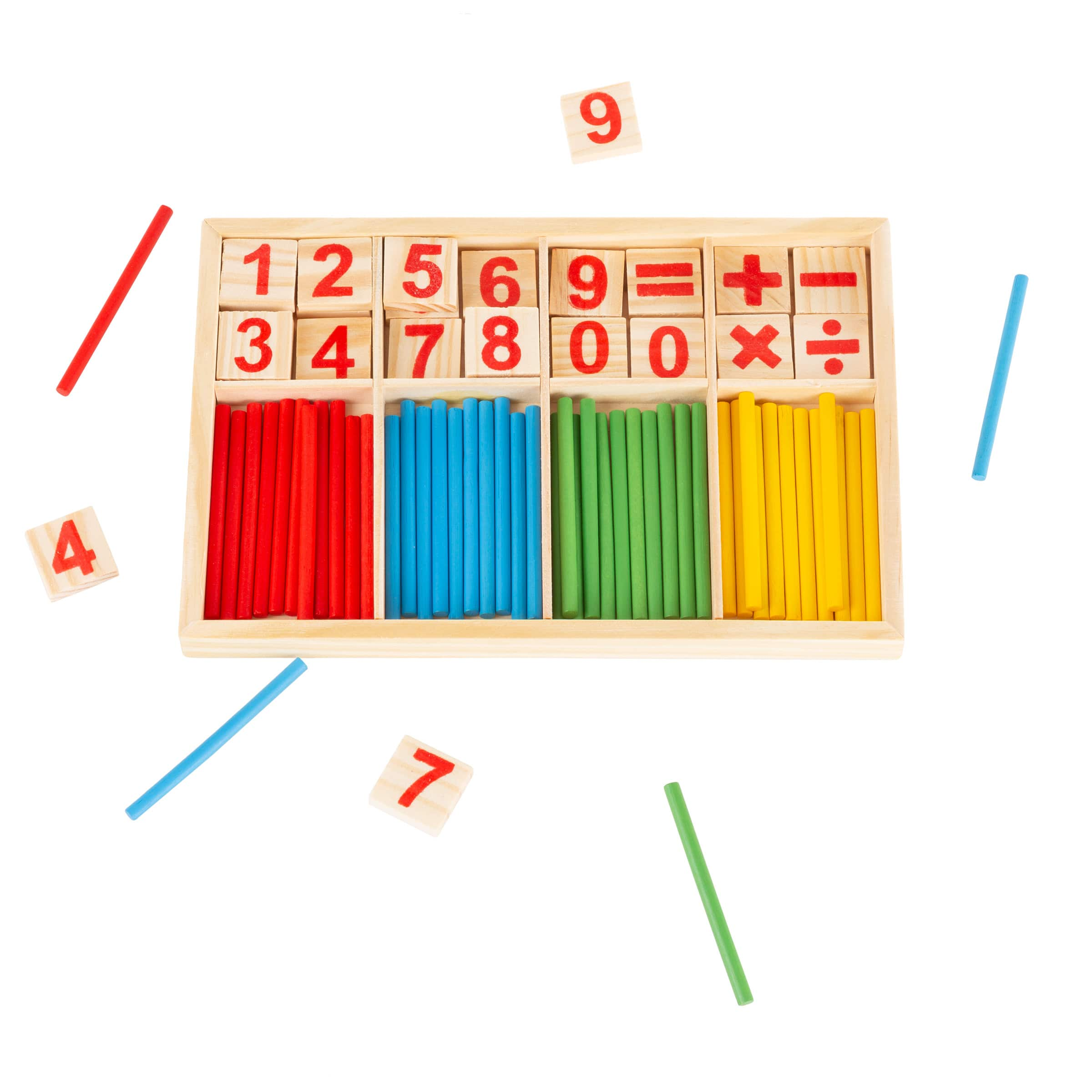 Toy Time Math Manipulatives Number Tiles & Colorful Sticks | Michaels