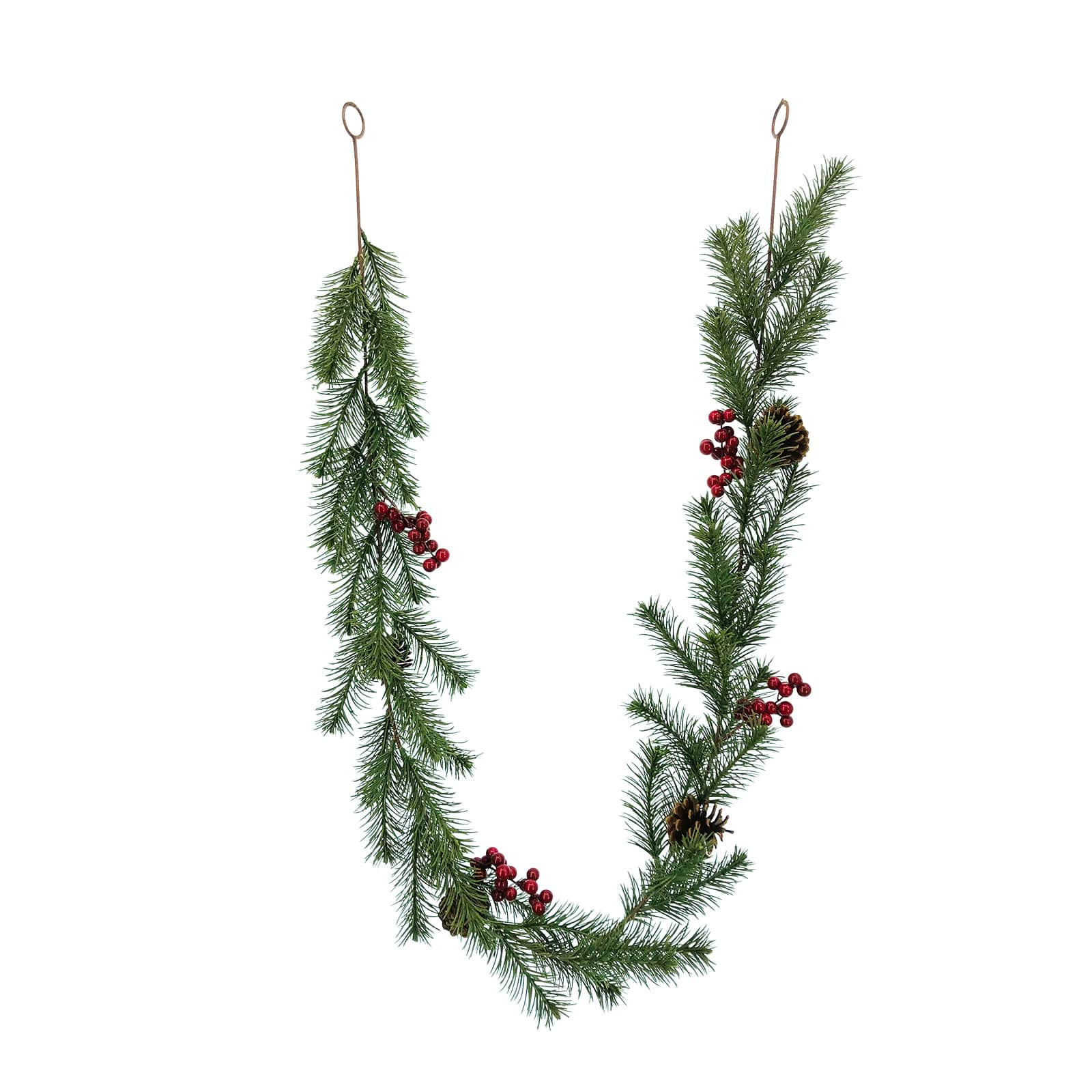 6ft. Green Angel Pine &#x26; Red Berry Garland by Ashland&#xAE;