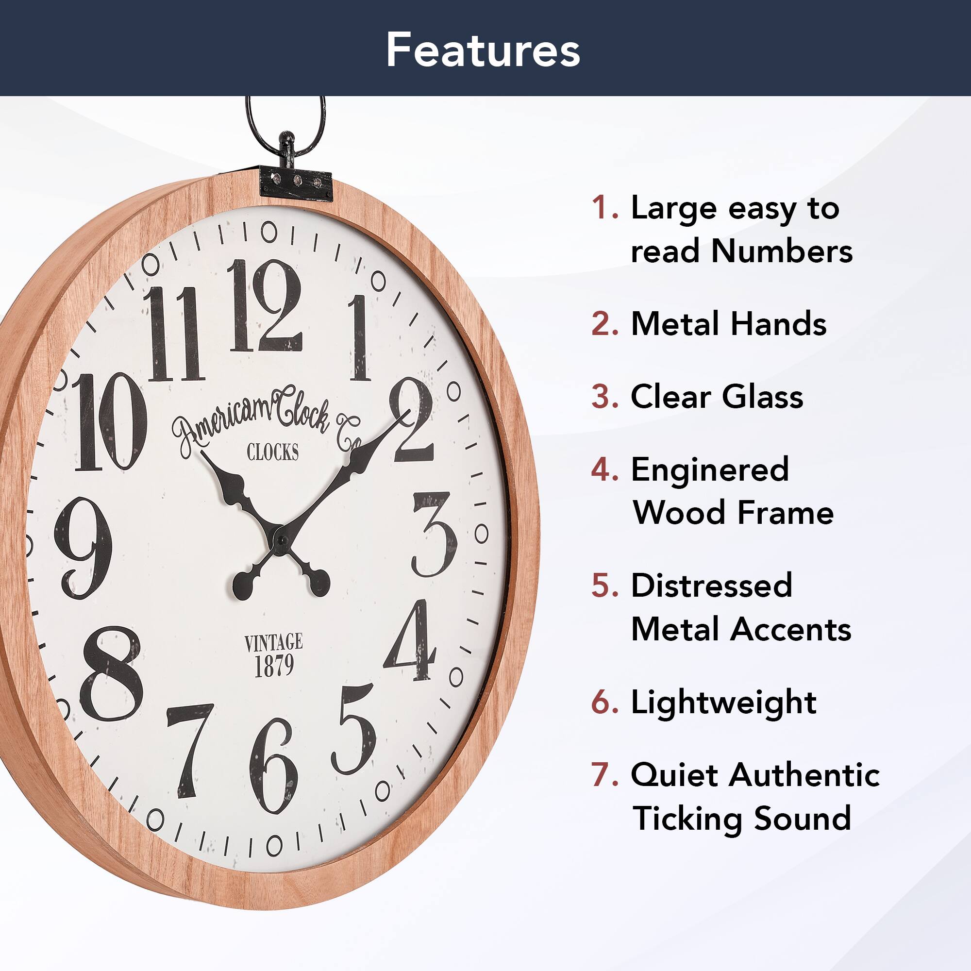 American Clock Co. Vintage Pocket Watch Wall Clock - 27.5&#x22;