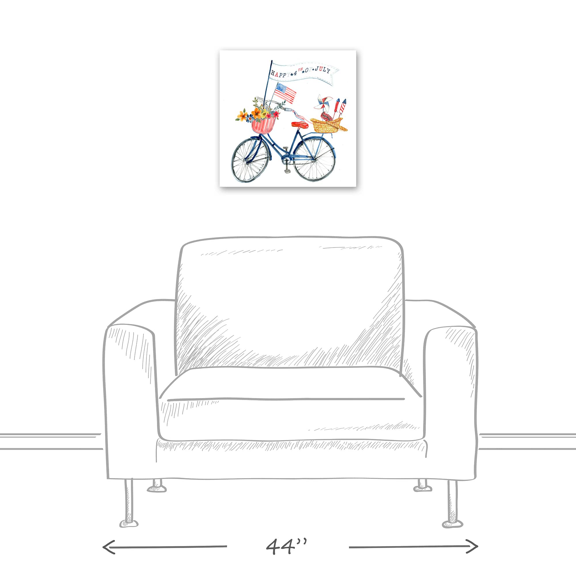 American Bike Canvas Wall Art