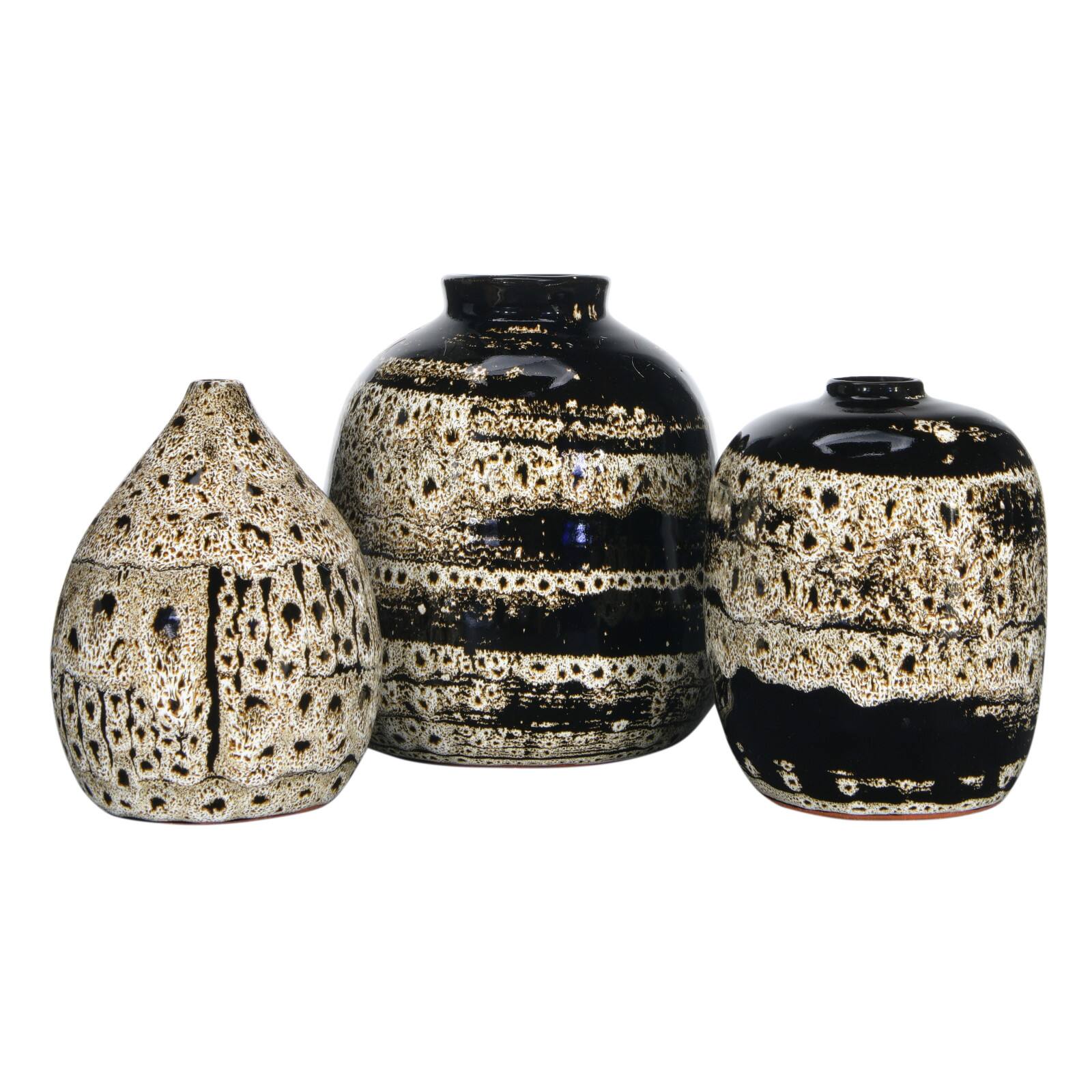 Hello Honey&#xAE; Reactive Glaze Brown Terracotta Vase Set
