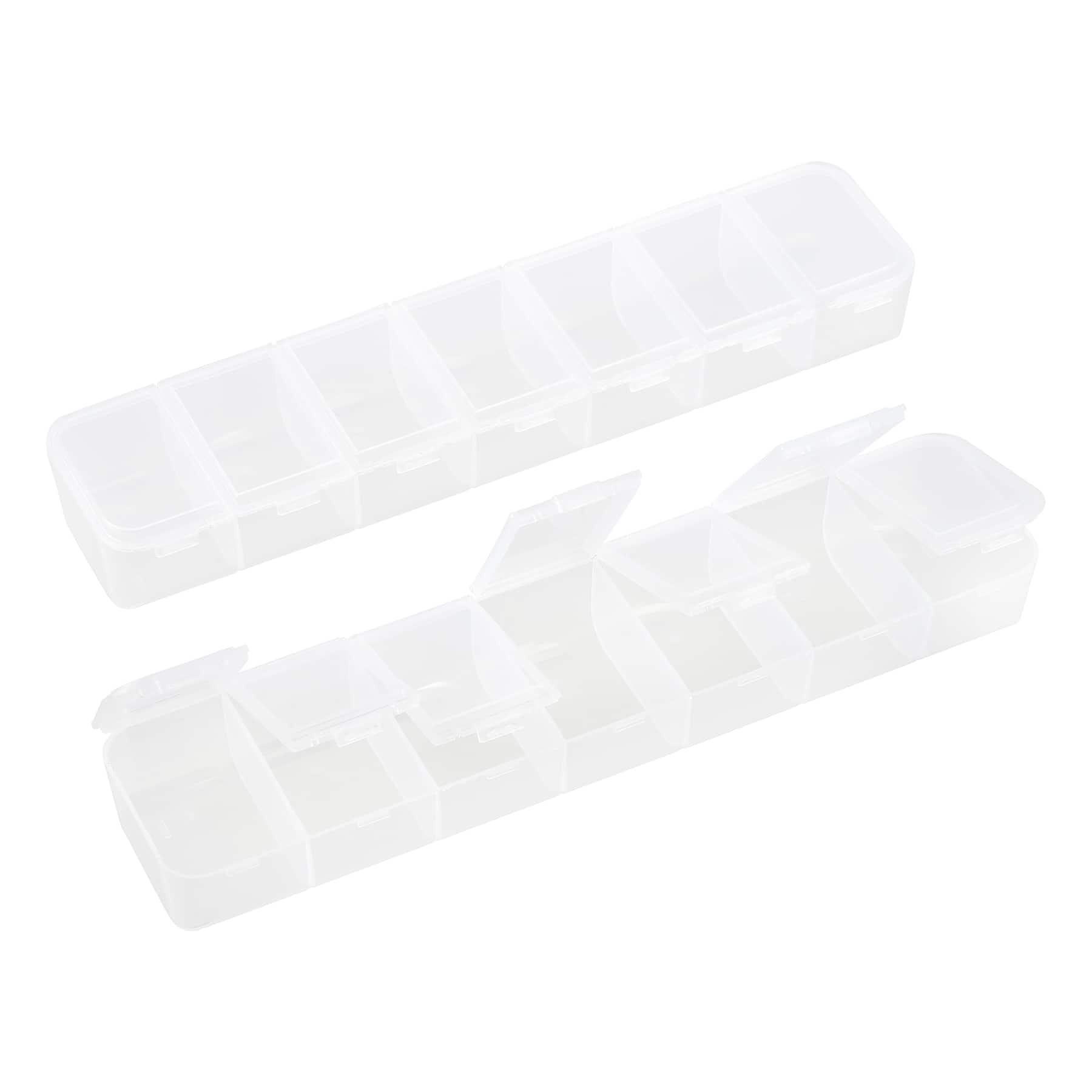 Clear 7-Compartment Jewelry Storage Boxes, 3ct. by Bead Landing&#x2122;
