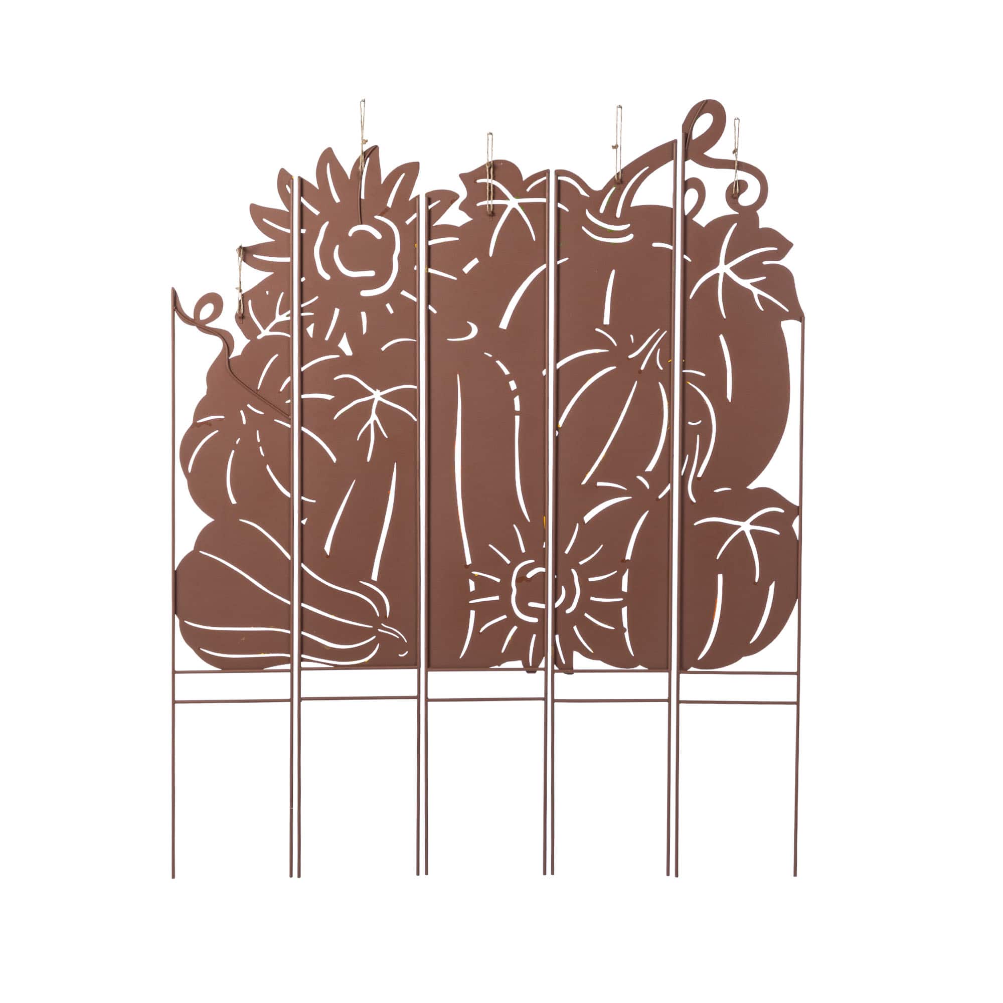Glitzhome&#xAE; 41.75&#x22; Fall Metal Pumpkin Patch Combo Yard Stake