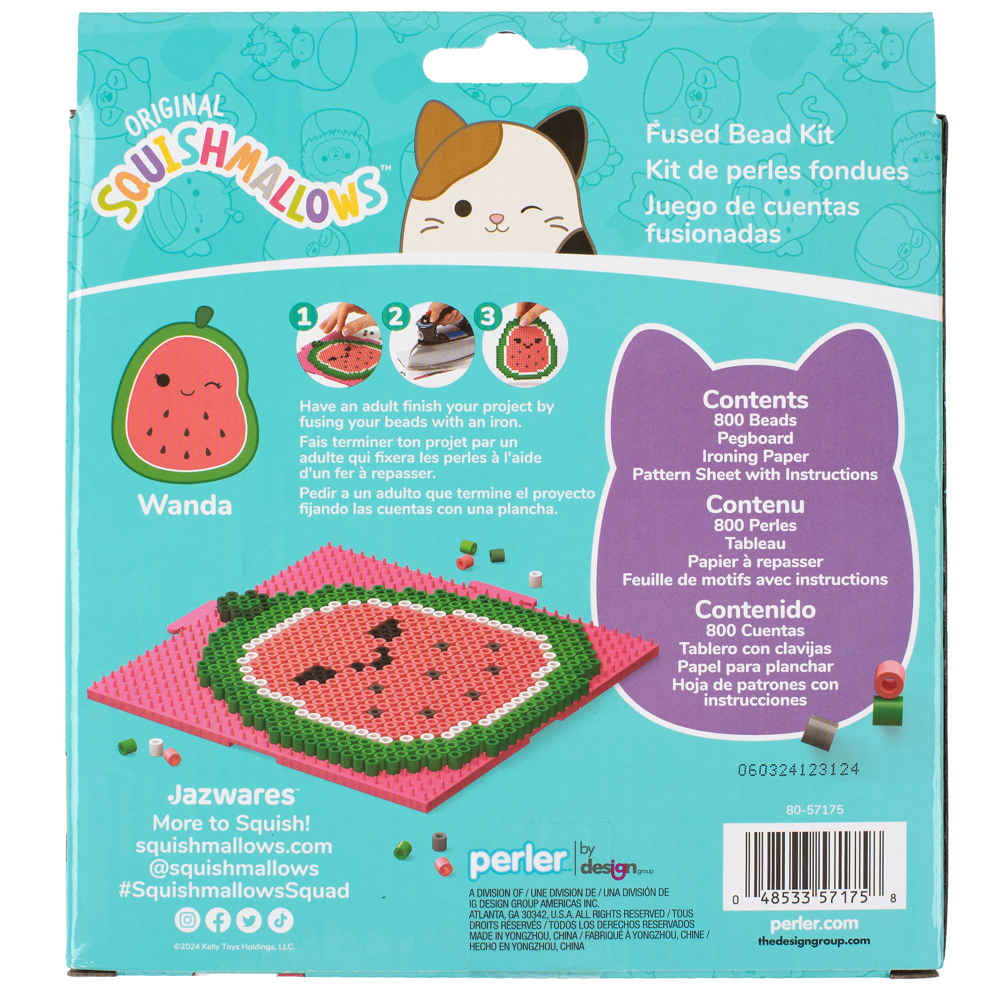 Perler™ Squishmallows™ Wanda Fused Bead Kit