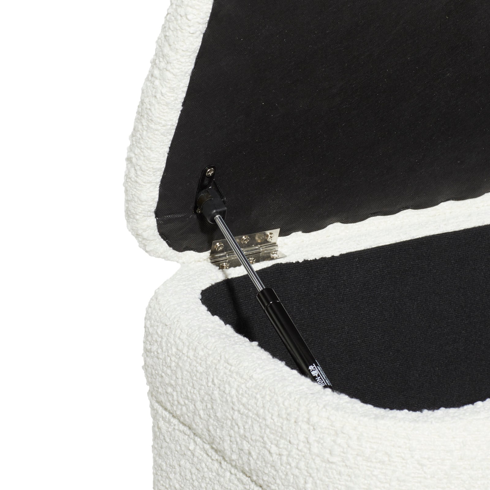 40" Contemporary Polyester & Wood Storage Bench