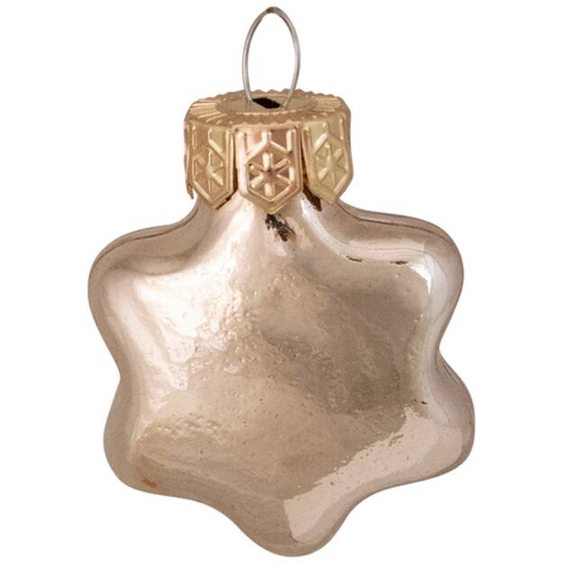 Whitehurst 56ct. 2&#x22; Shiny Gold Glass Star Ornaments