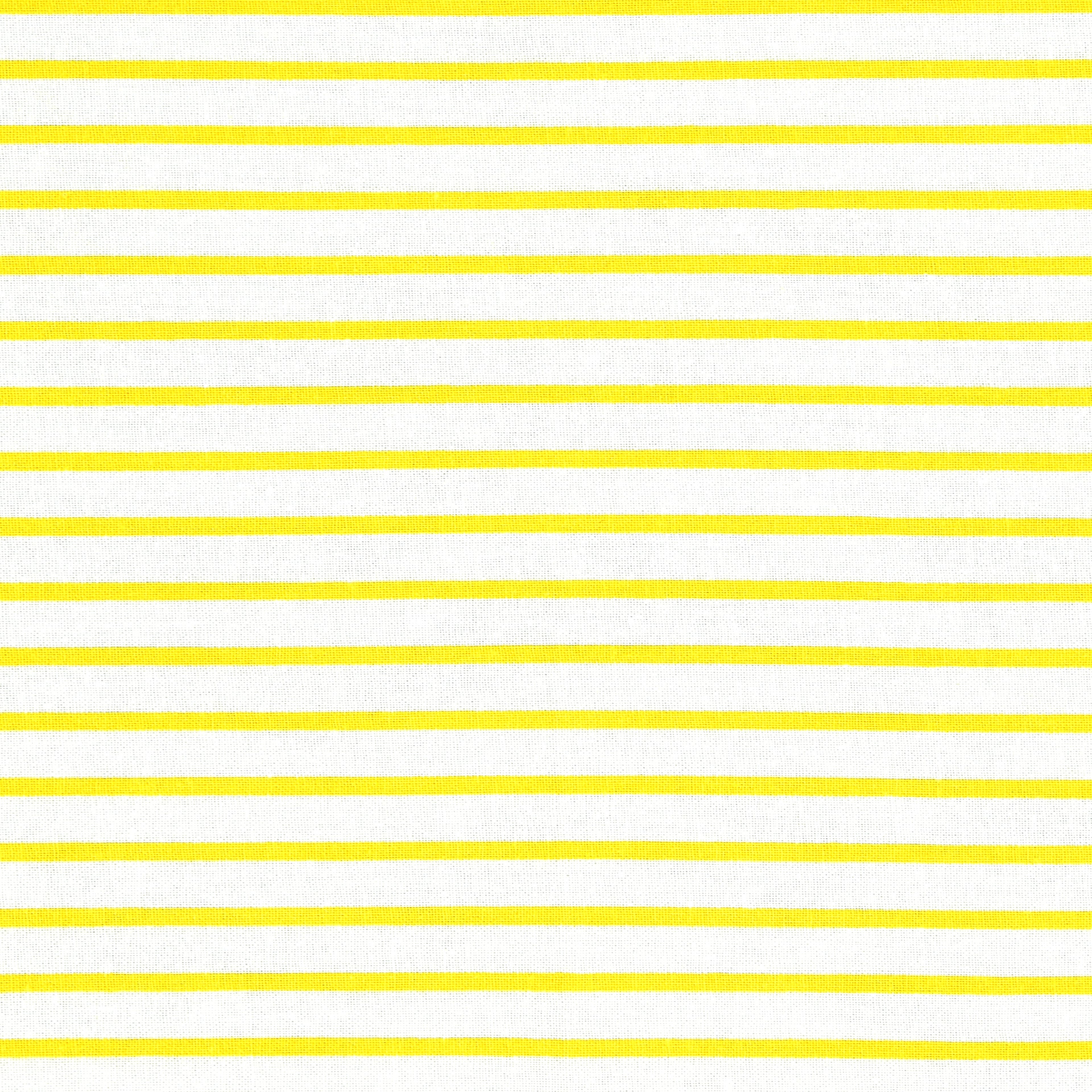 White & Yellow Stripes Cotton Fabric Mini Bolt by Loops & Threads®