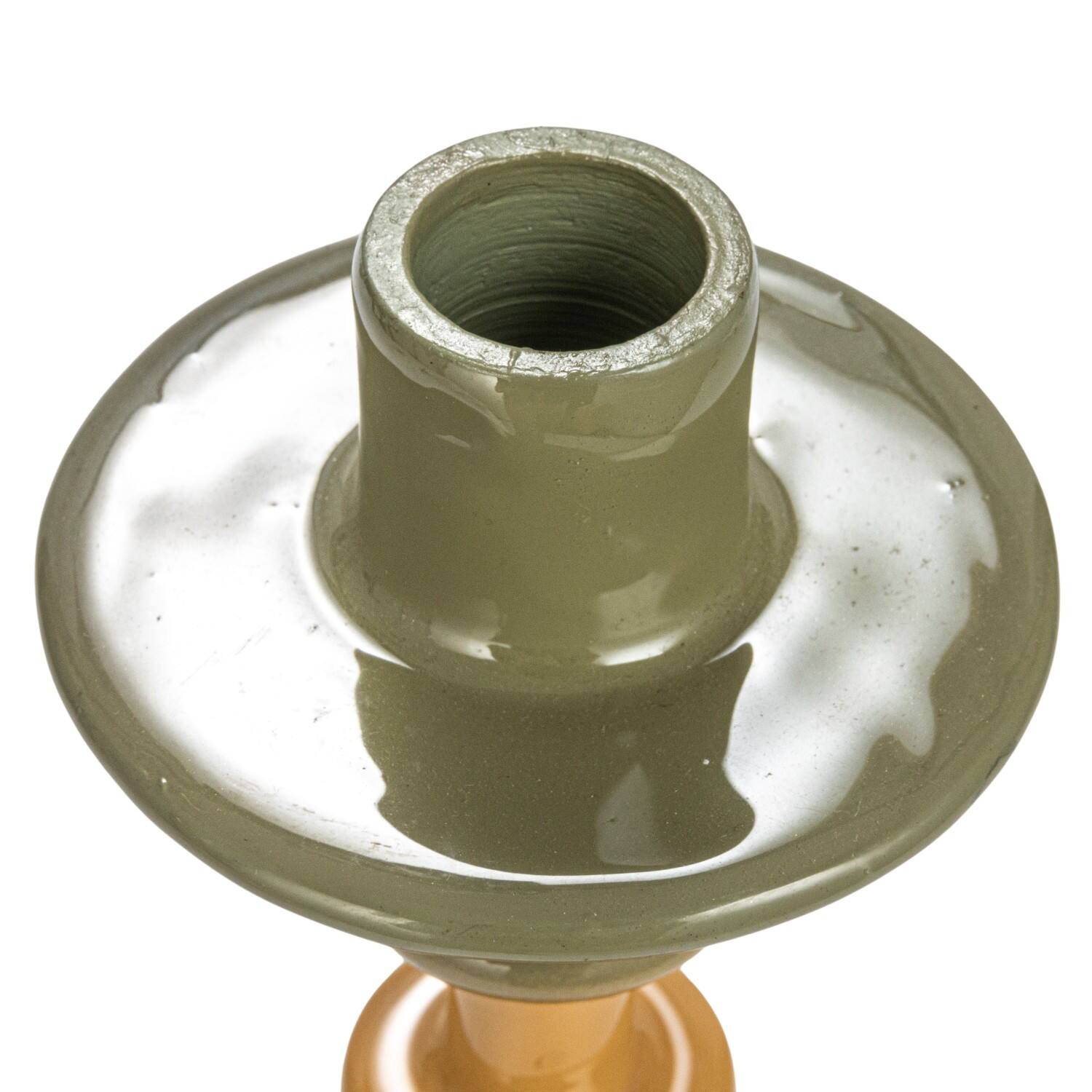 Hello Honey® 9" Enameled Decorative Metal Taper Candle Holder