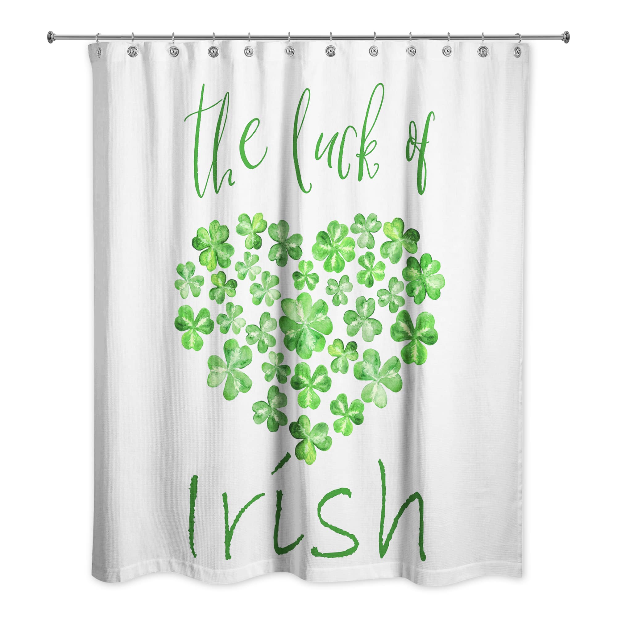 The Luck of the Irish Heart 71" x 74" Shower Curtain