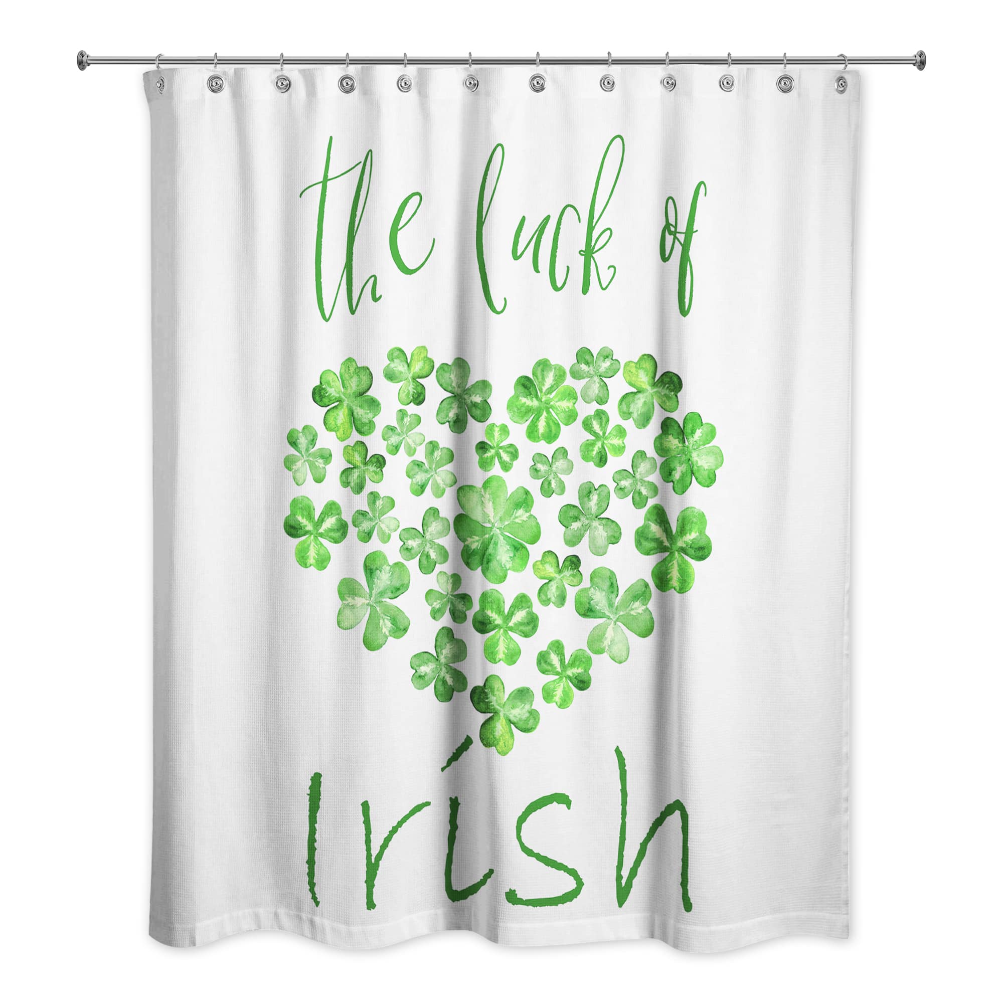 The Luck of the Irish Heart 71" x 74" Shower Curtain