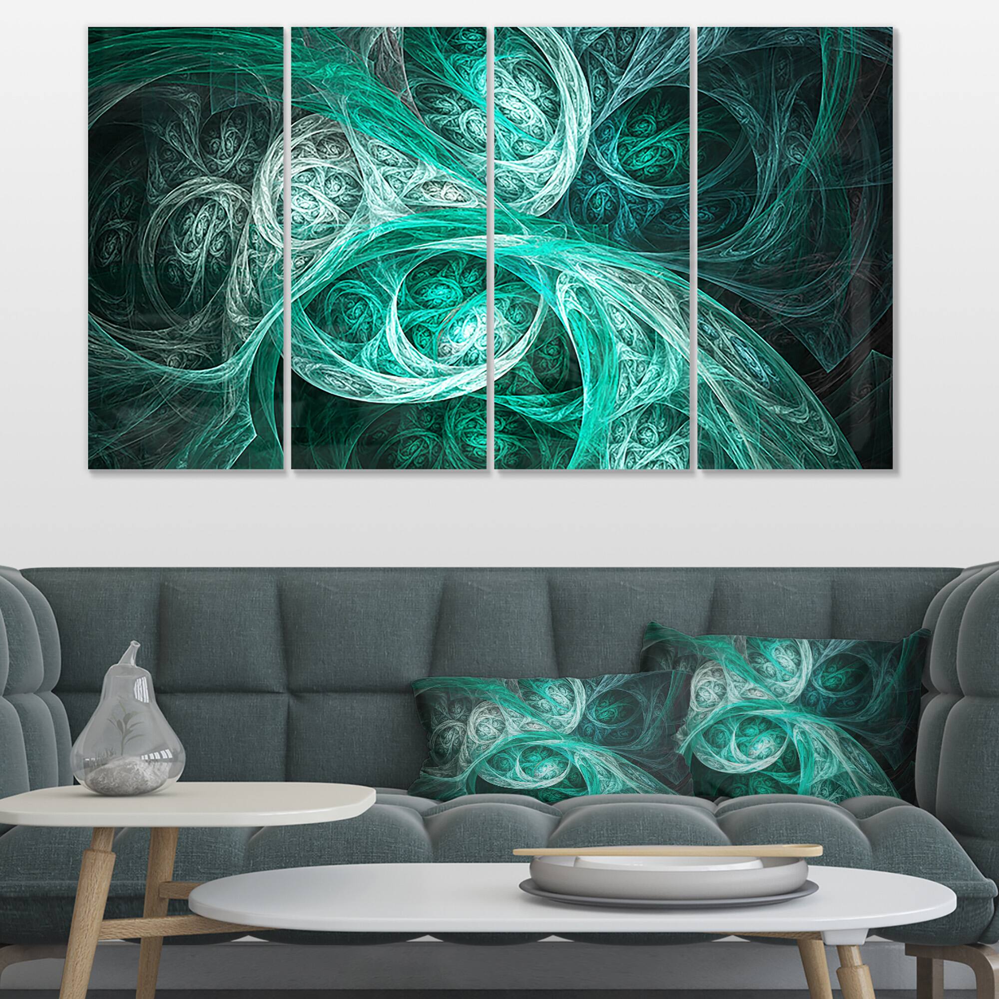 Designart - Mystic Turquoise Fractal
