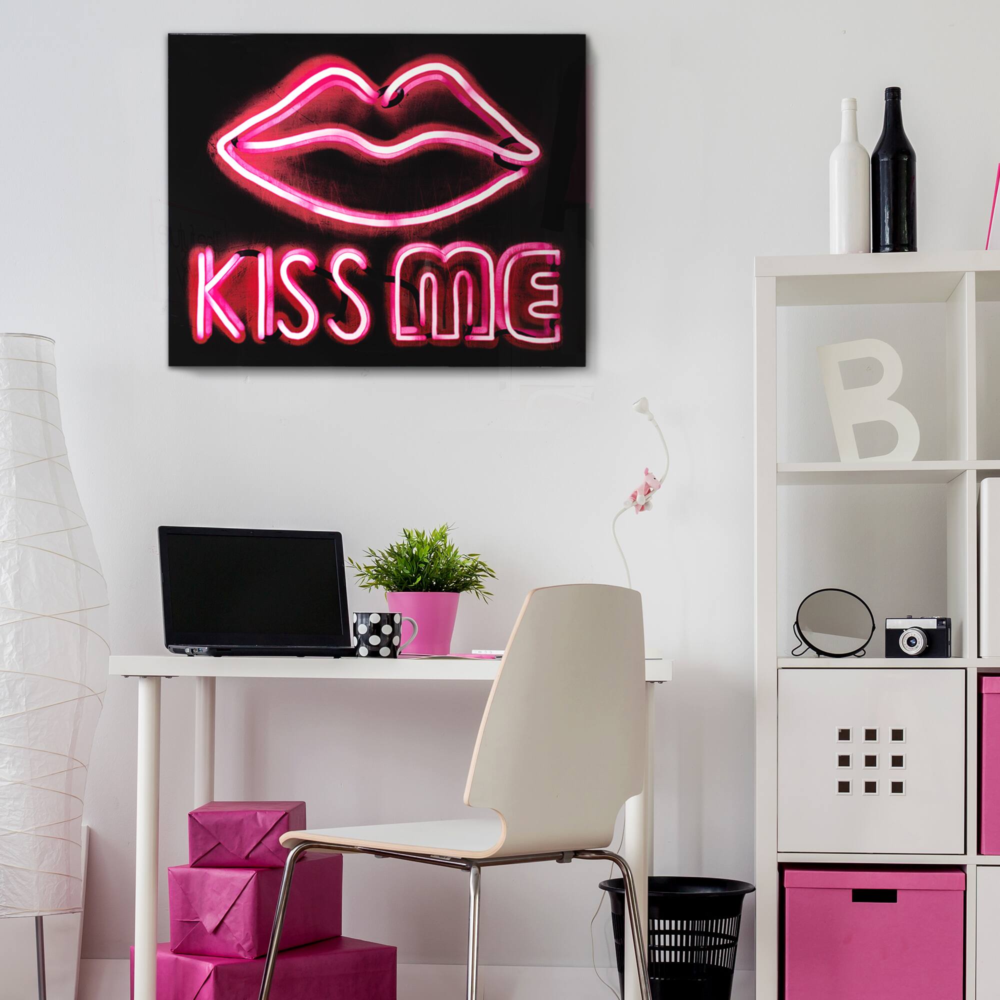 Kiss Me Neon Wall Art