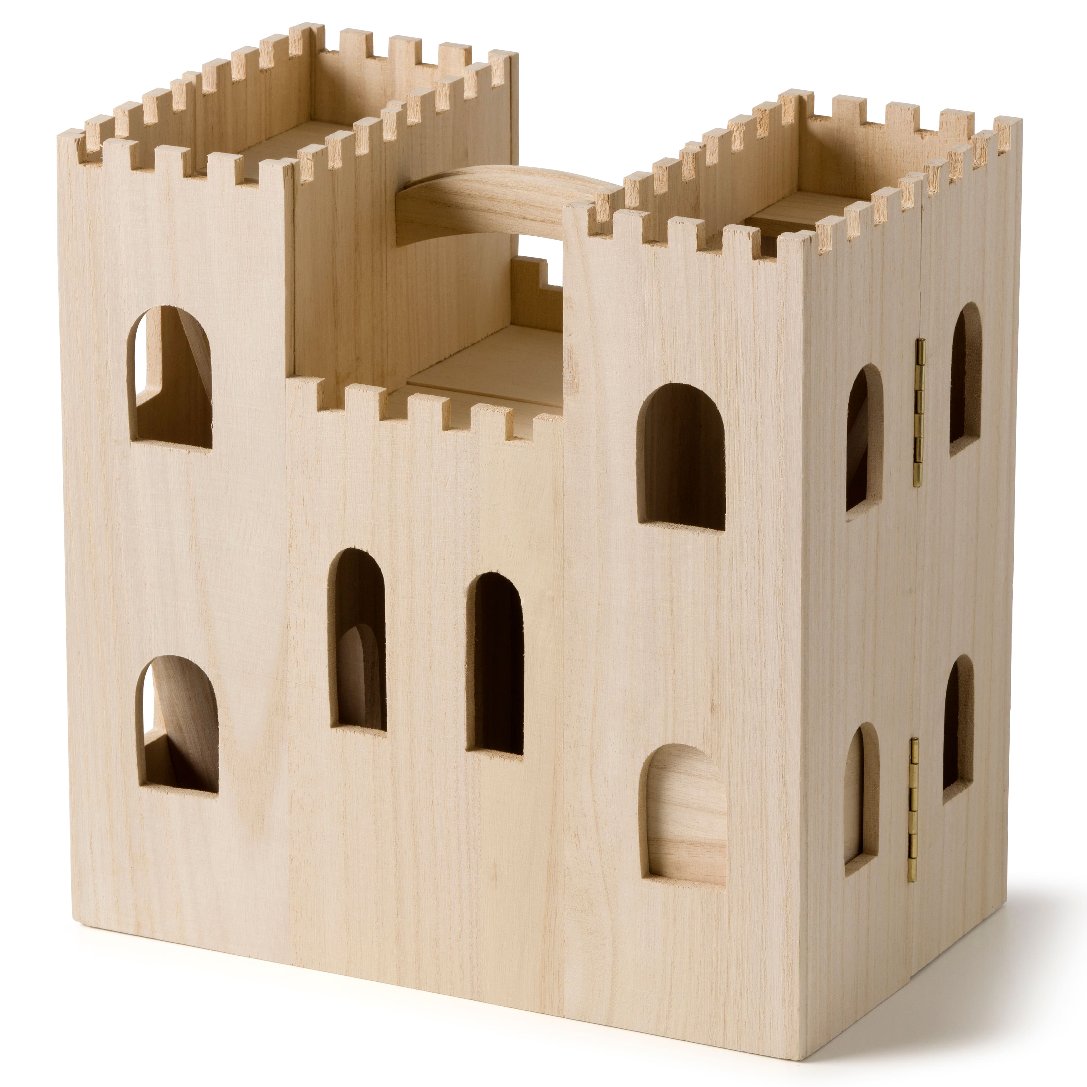 12.5&#x22; Wood Castle Dollhouse by Make Market&#xAE;
