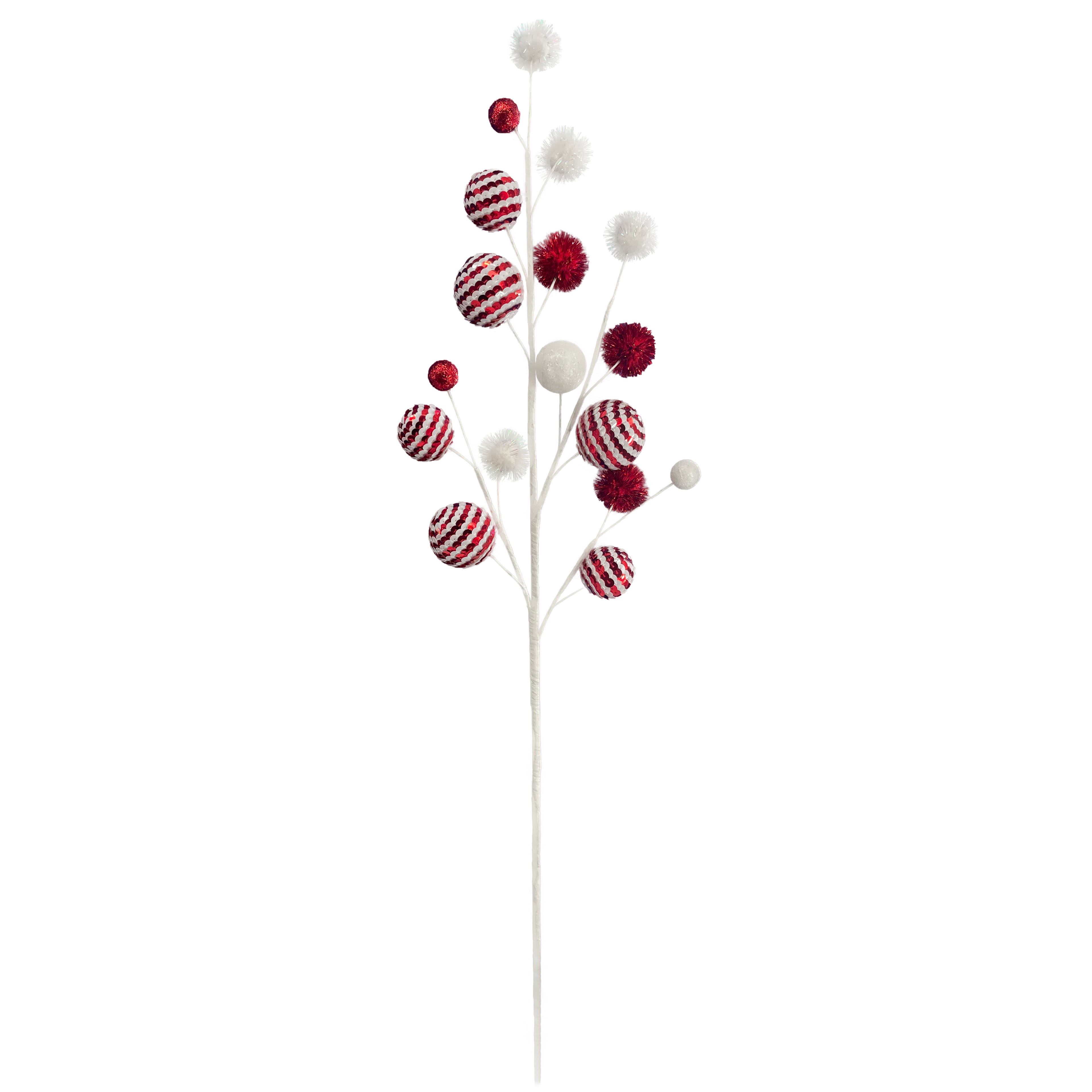 28&#x22; Red &#x26; White Mini Ornament Stem by Ashland&#xAE;