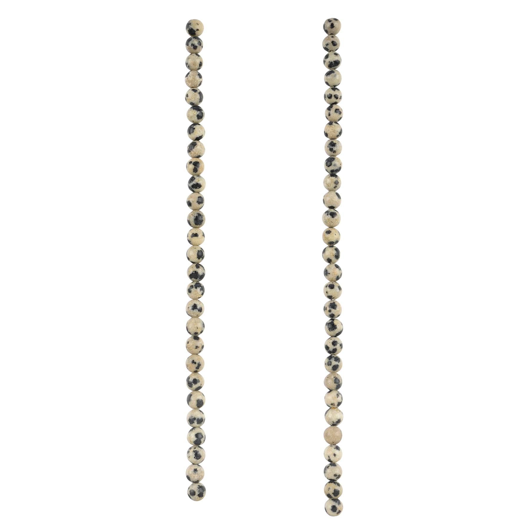 Black &#x26; White Dalmatian Jasper Round Beads by Bead Landing&#x2122;