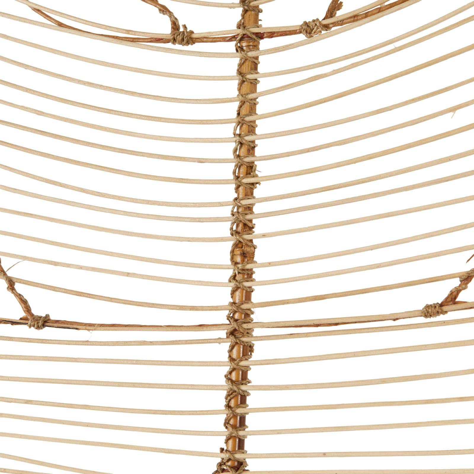 79&#x22; Brown Rattan Leaf Handmade Palm Leaf