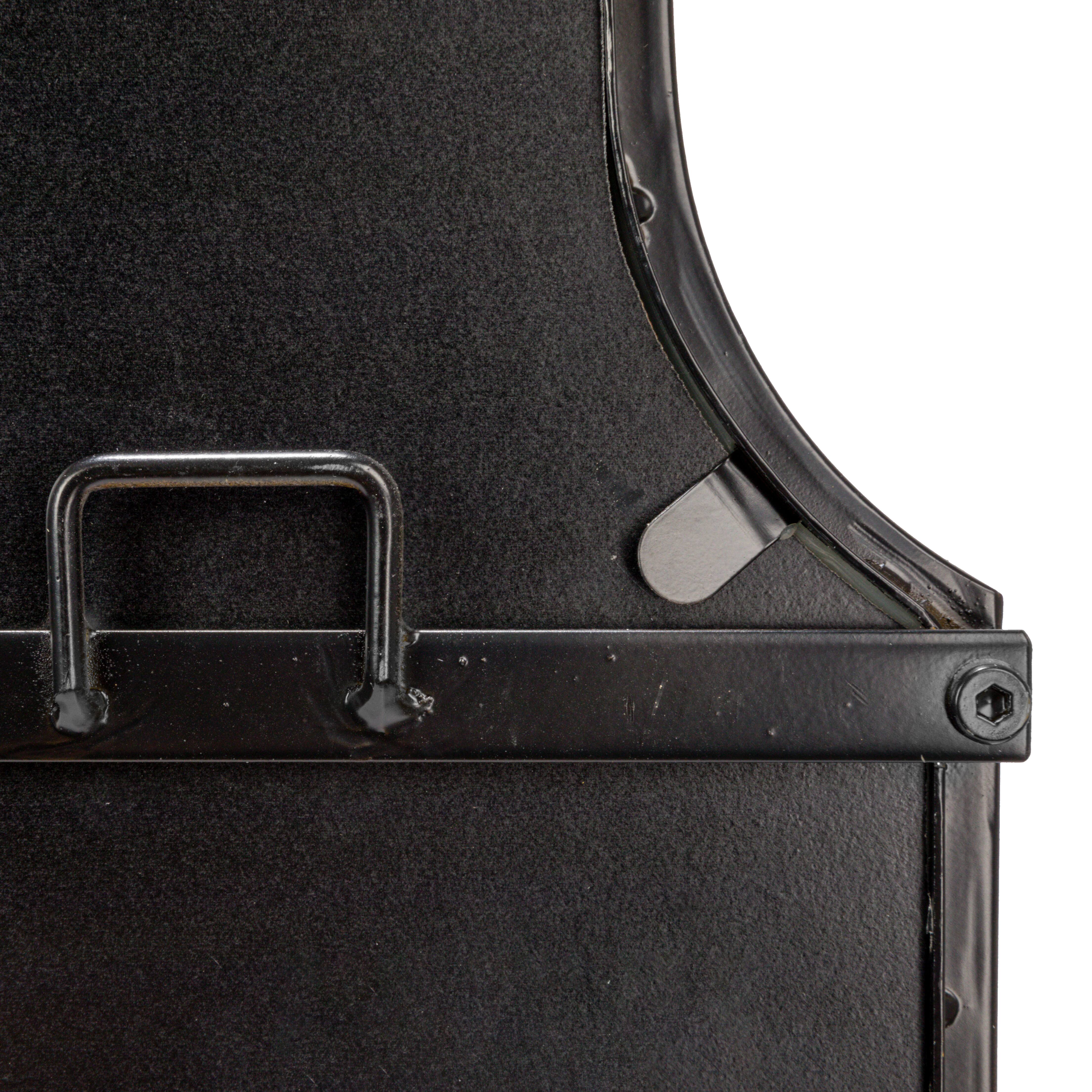 Hello Honey® Distressed Black Modern Farmhouse Metal Framed Wall Mirror