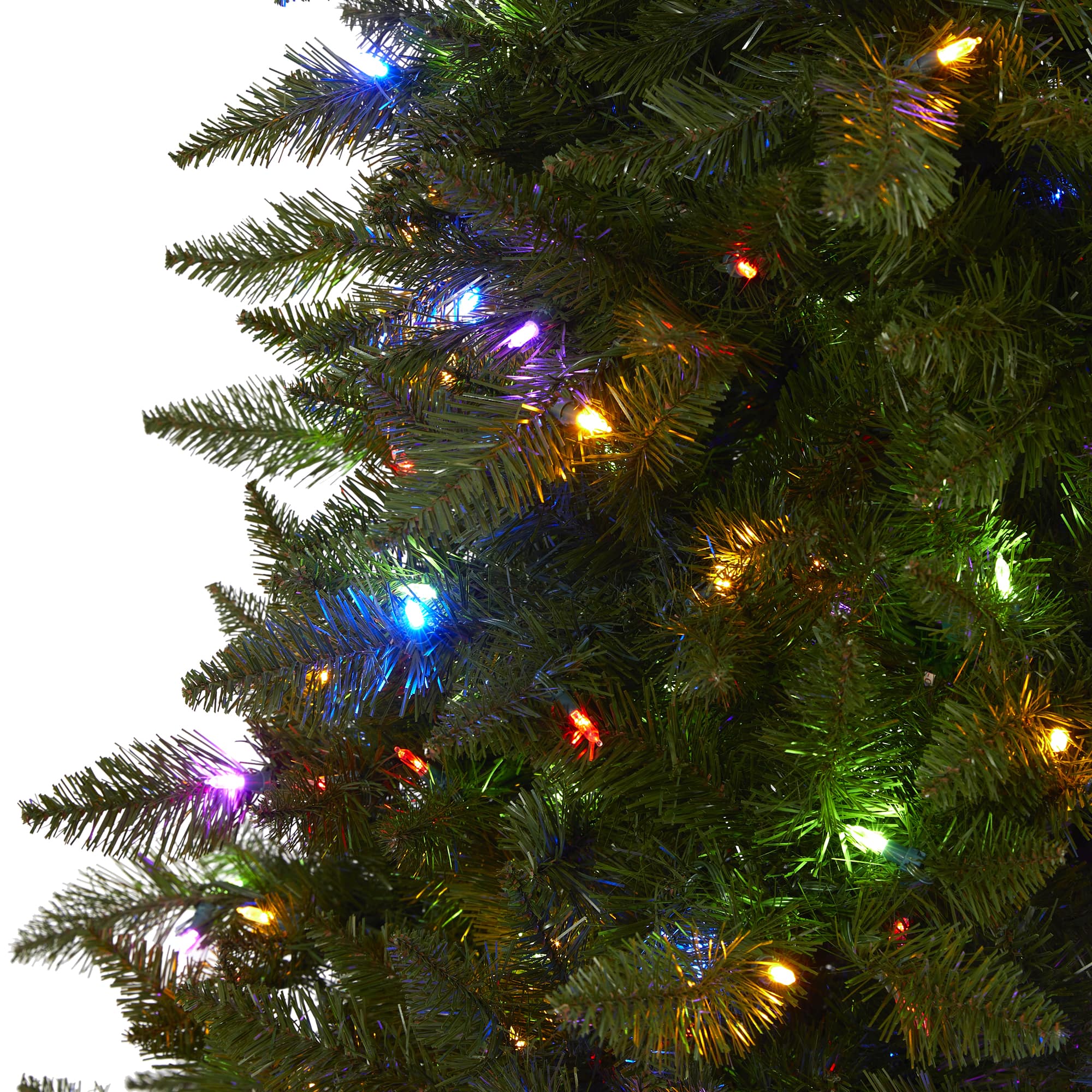 6.5ft. Pre-Lit Vermont Spruce Artificial Christmas Tree, Color Changing LED Lights