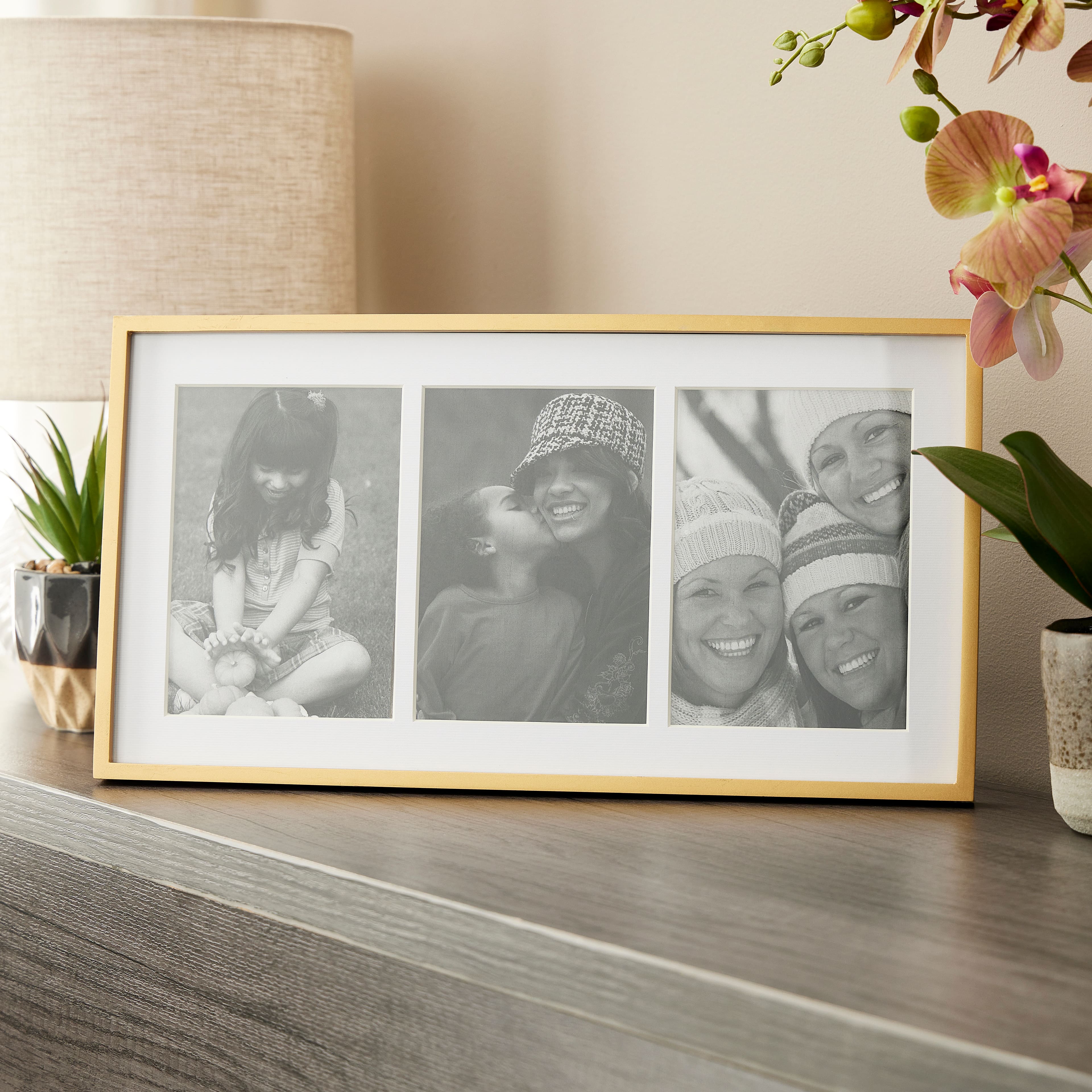 Expressions™ 3 Opening 5" x 7" Gold Sydney Collage Frame by Studio Décor®