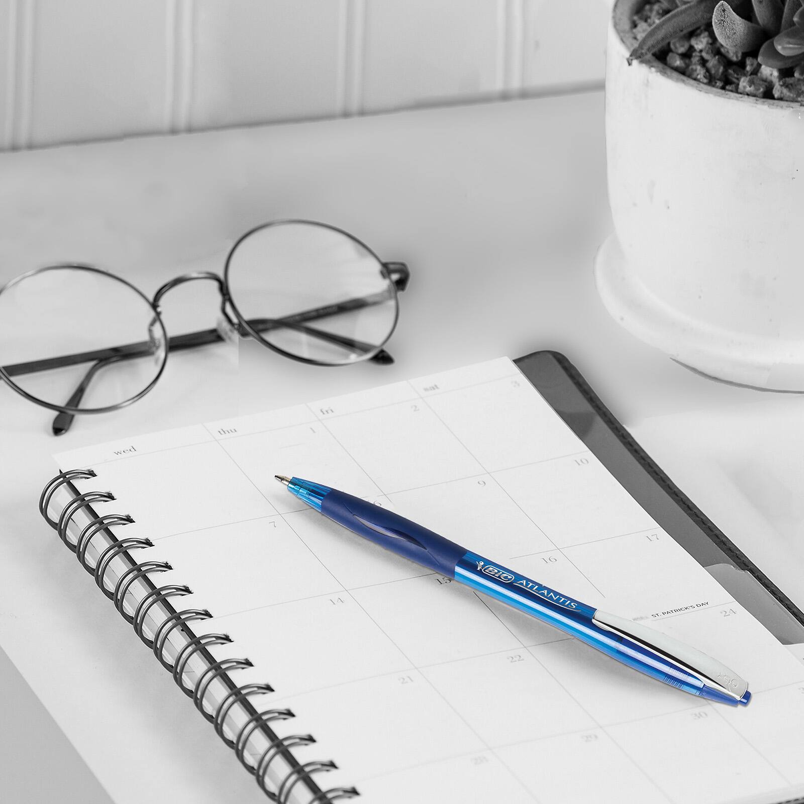 BIC® Glide™ Blue Medium Point 1mm Retractable Ball Pens, 12ct.