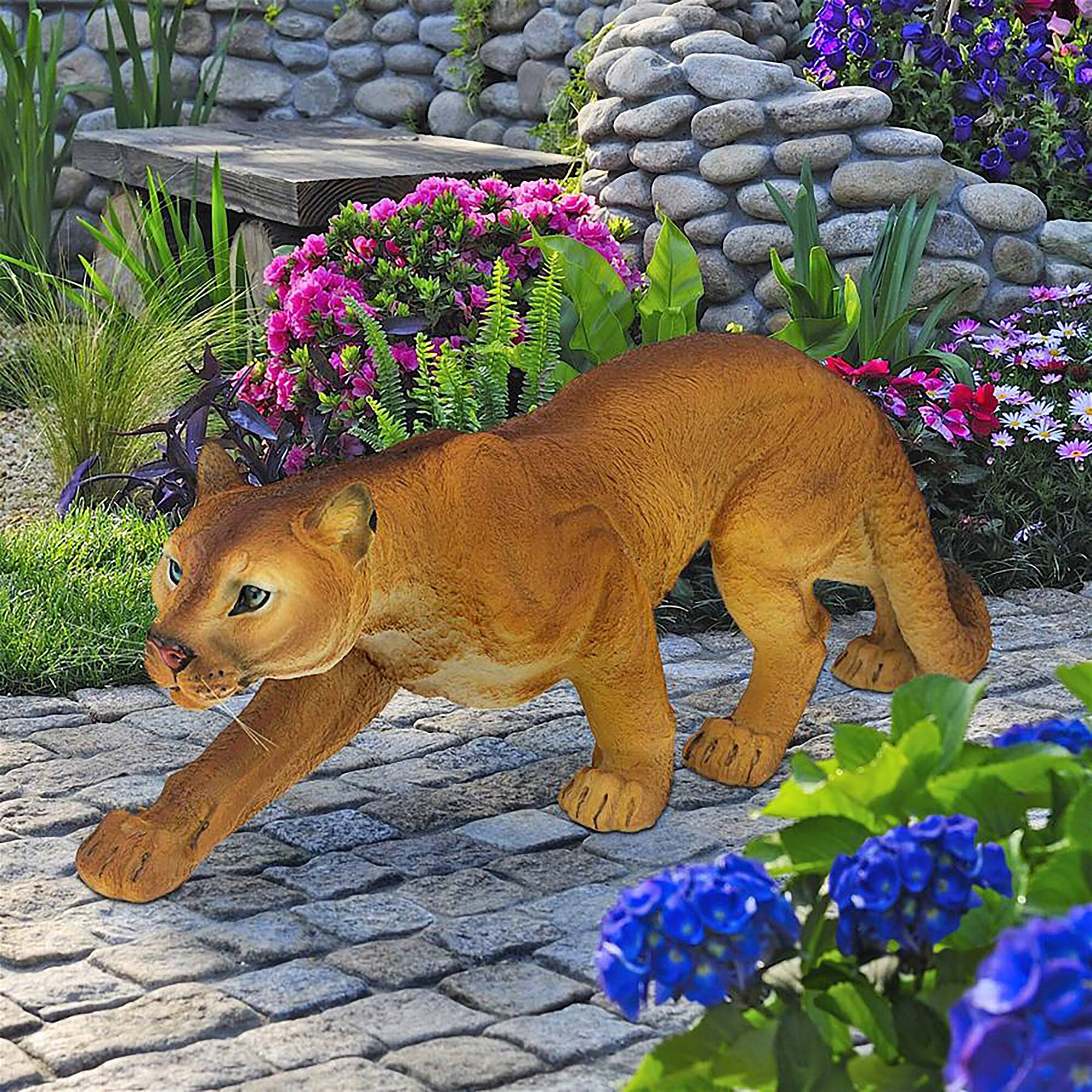 Design Toscano 22.5&#x22; Prowling American Mountain Cougar Statue