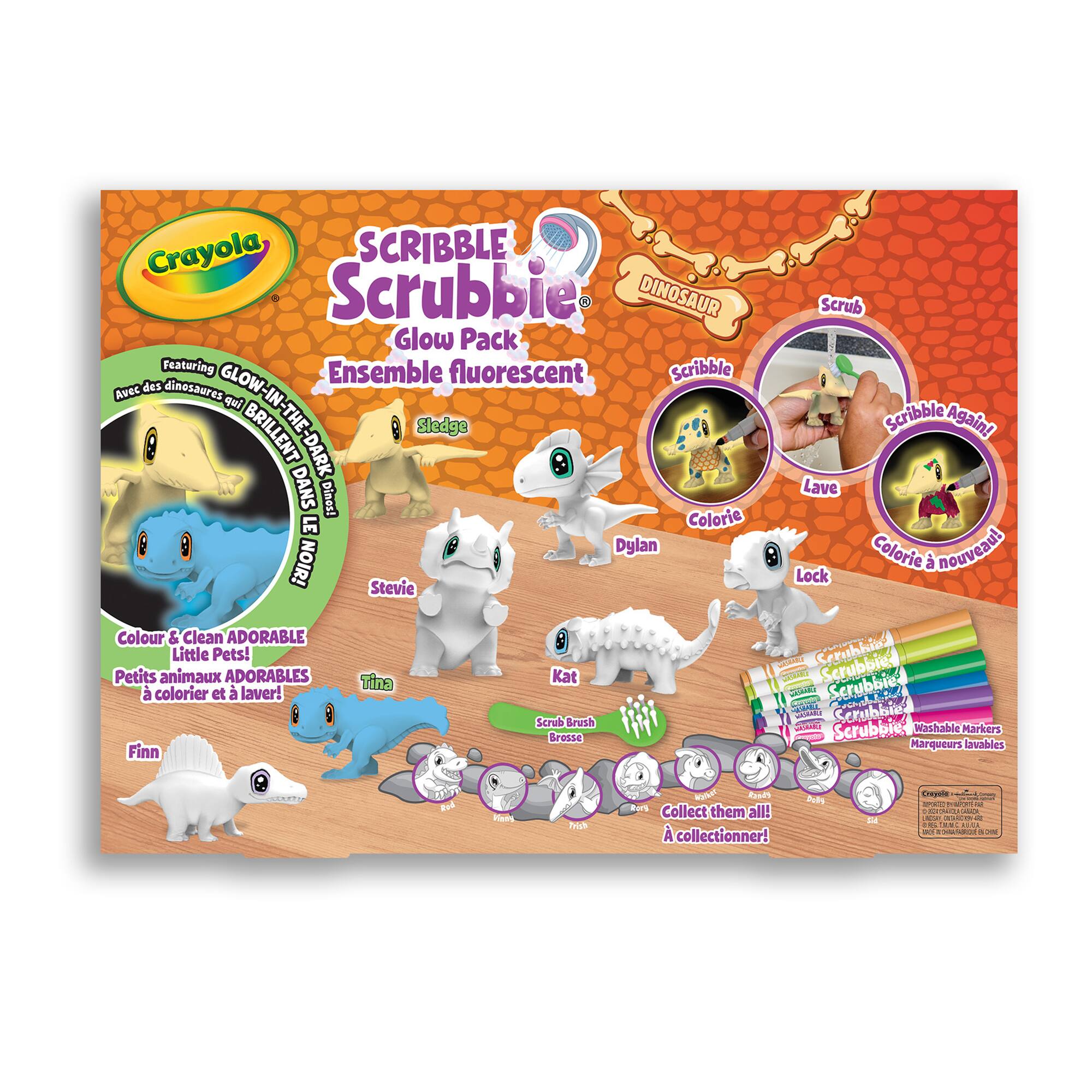 Crayola® Scribble Scrubbie® Dinosaur Glow Pack Set