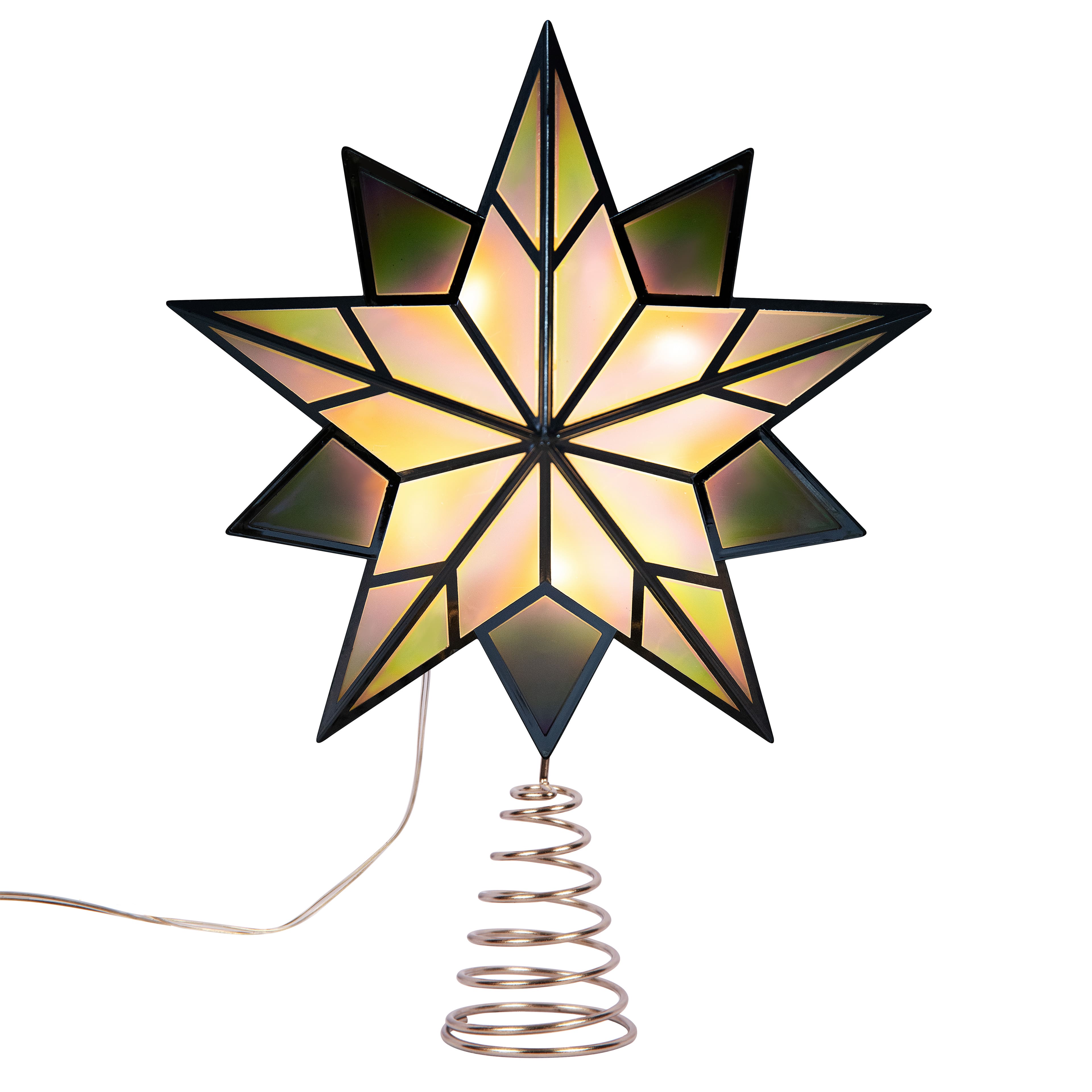 11.5&#x22; White Iridescent Star LED Tree Topper by Ashland&#xAE;