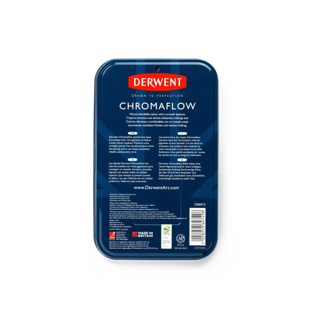 Derwent Chromaflow Pencil Tin Set