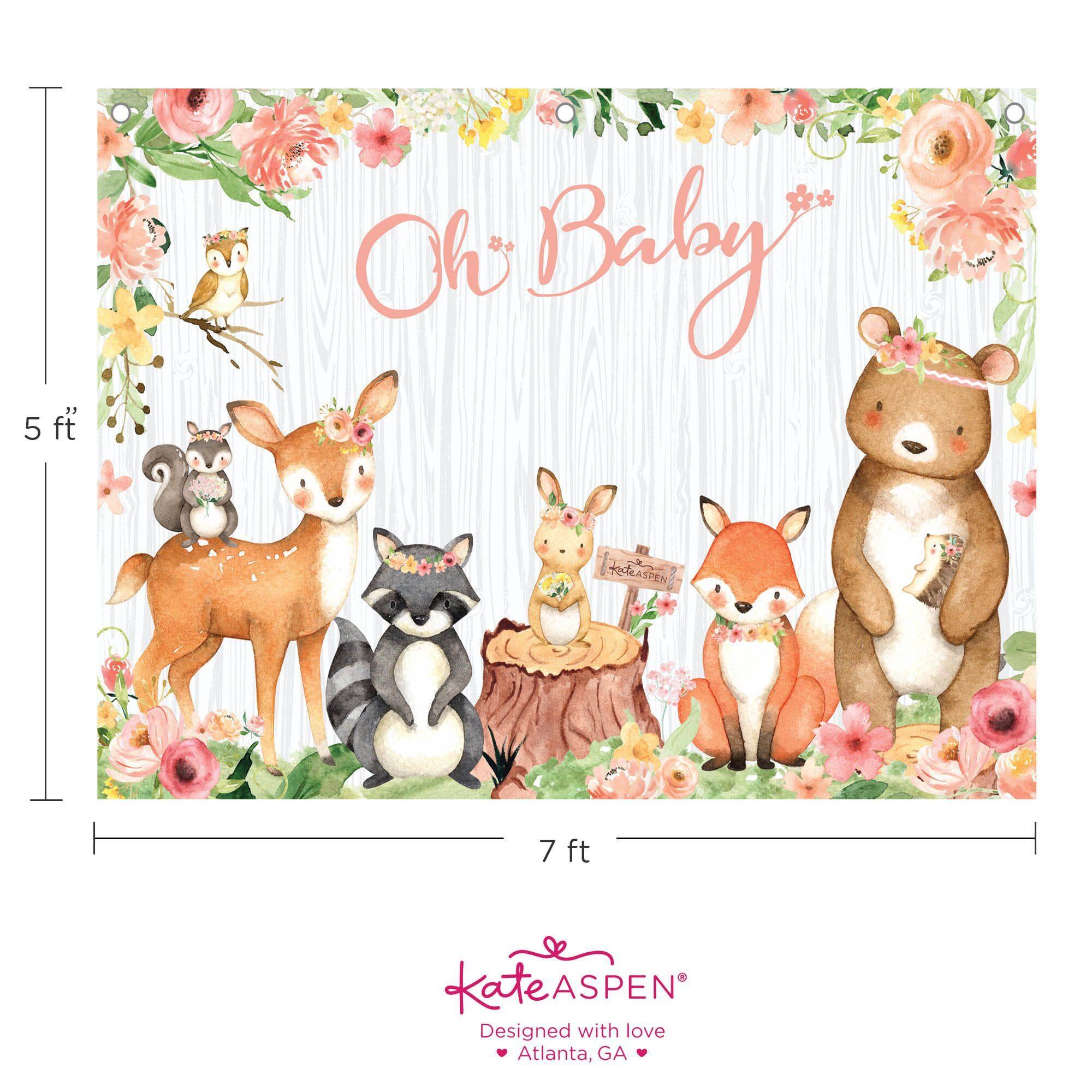 Kate Aspen® Woodland Baby Shower Photo Backdrop