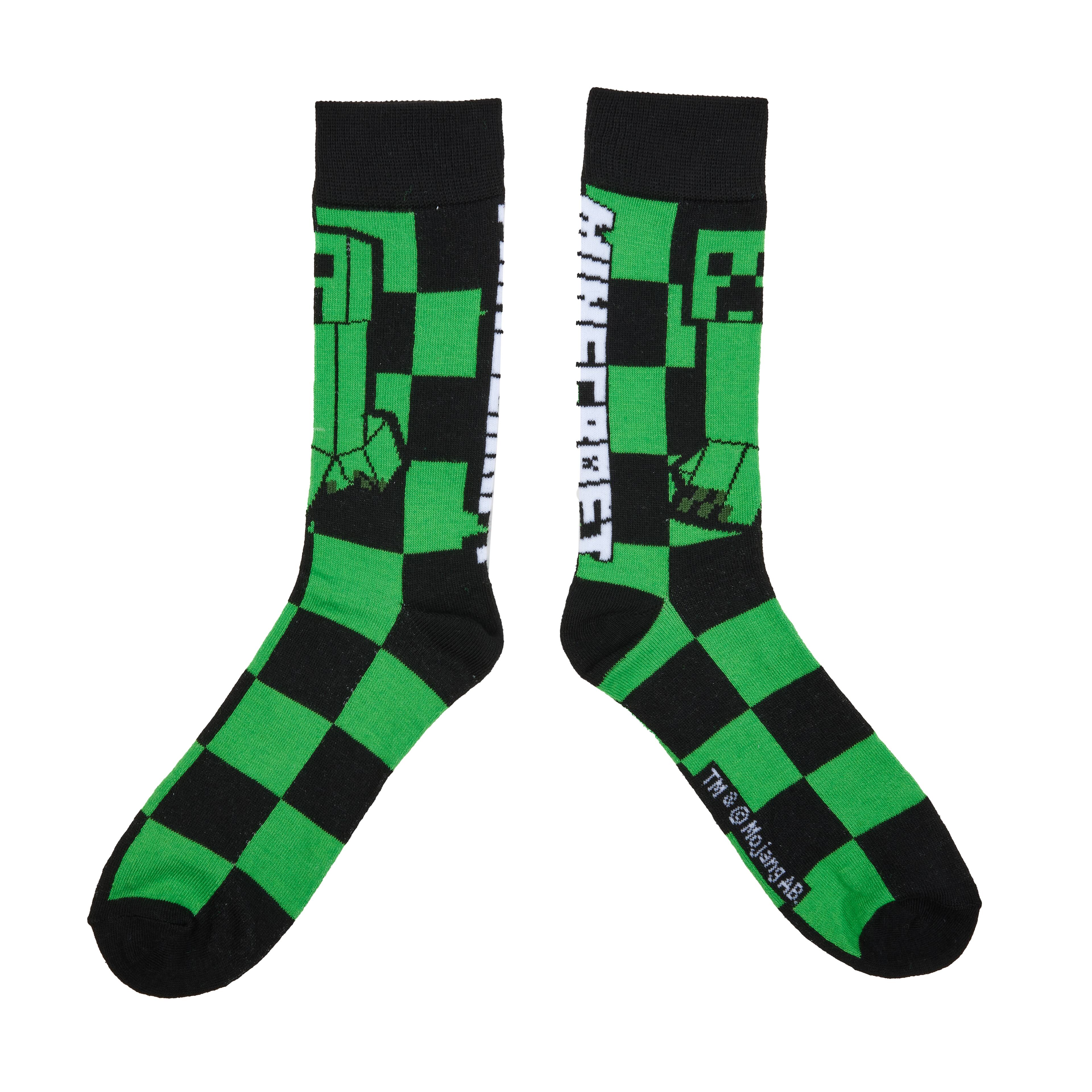 Minecraft&#xAE; 2 Pair Adult Crew Sock Set