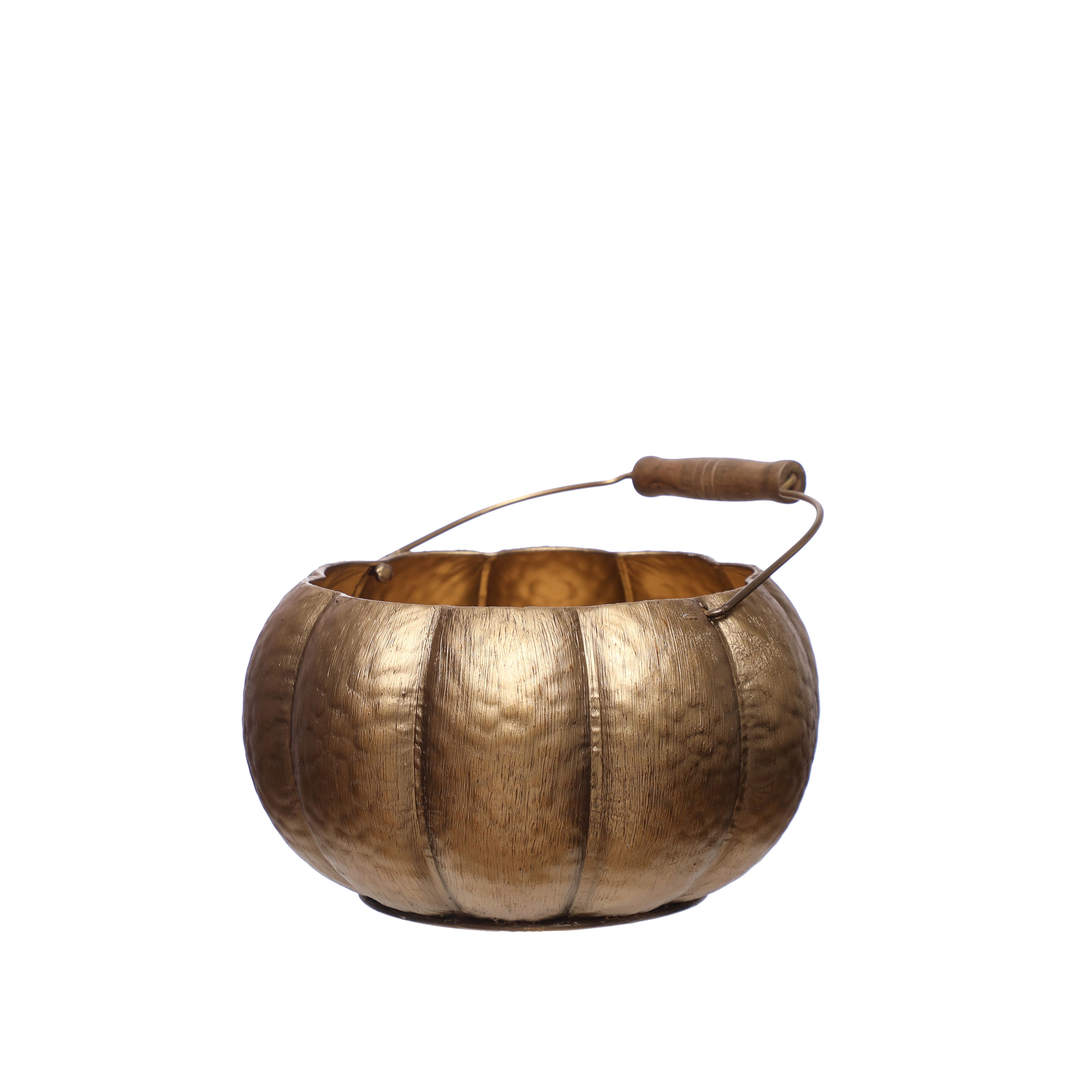 Gold Pumpkin Decorative Container by Ashland&#xAE;