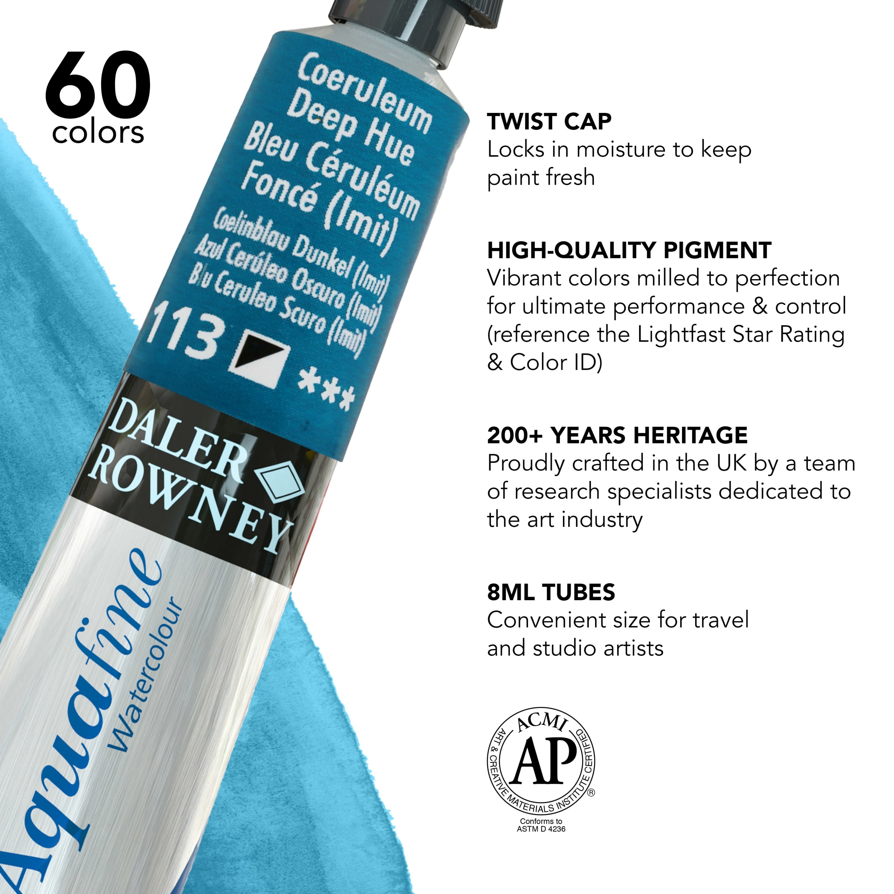 12 Pack: Daler-Rowney® Aquafine Watercolour Paint, 8mL