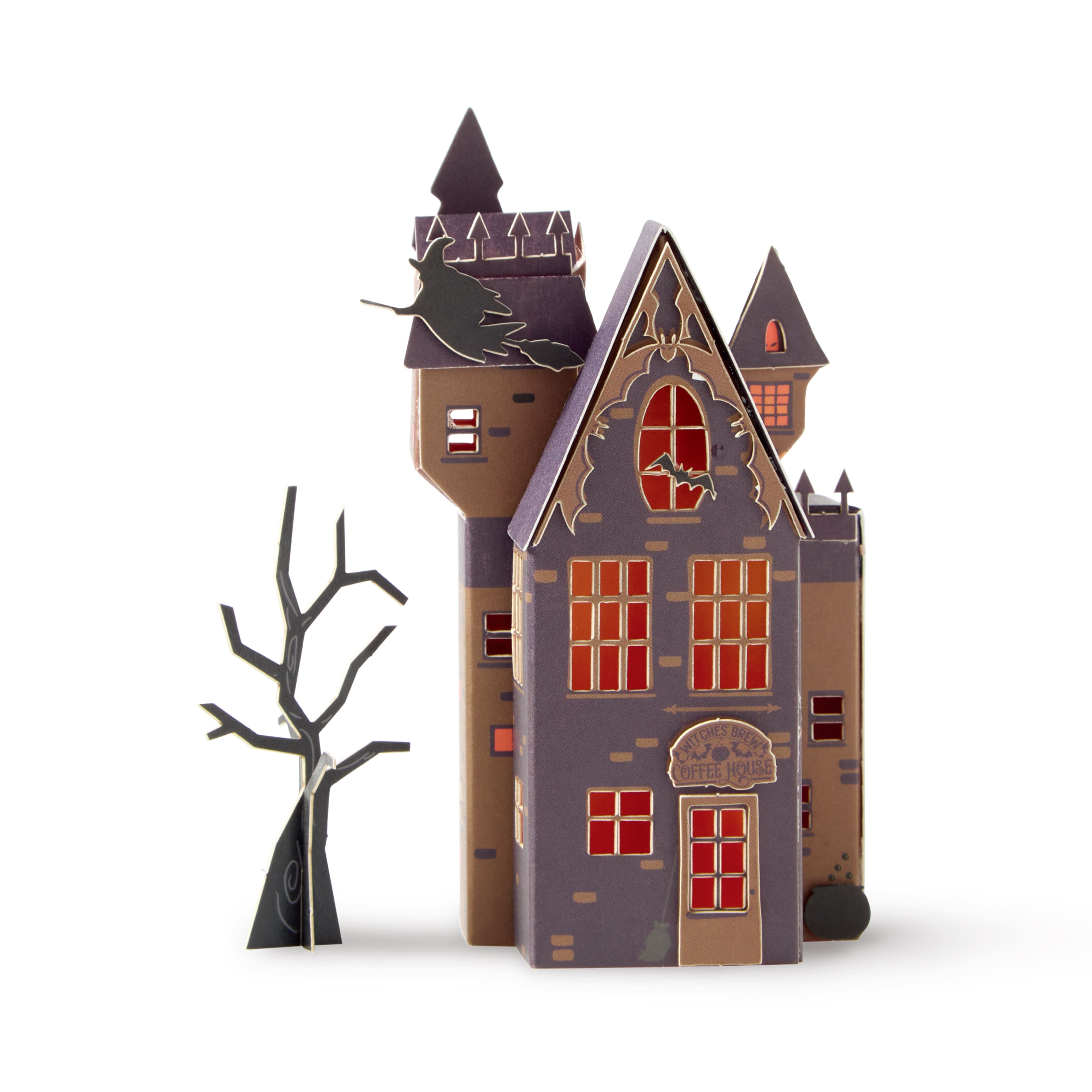Witches Brew Coffee House &#x26; Spooky Tree Paper Diorama Kit by Recollections&#x2122;