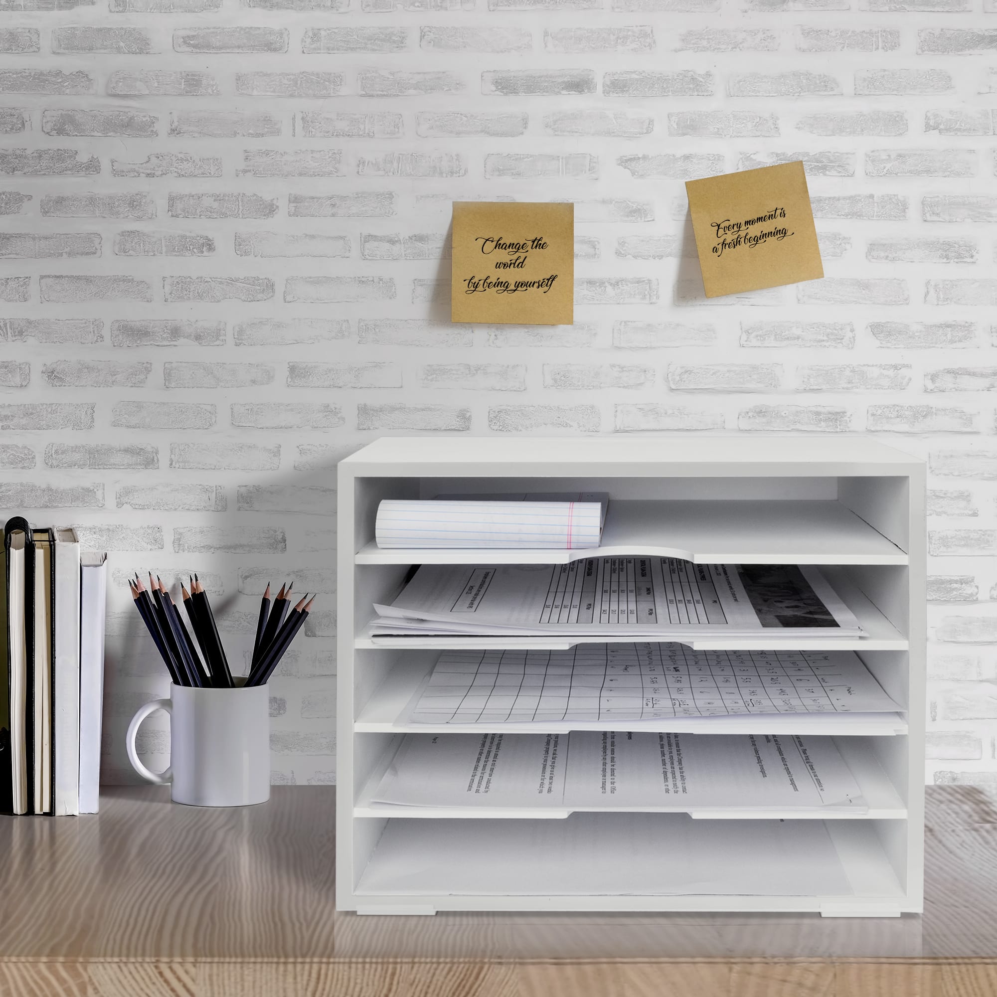 American Art D&#xE9;cor&#x2122; White 5-Tier All-Purpose Document Organizer