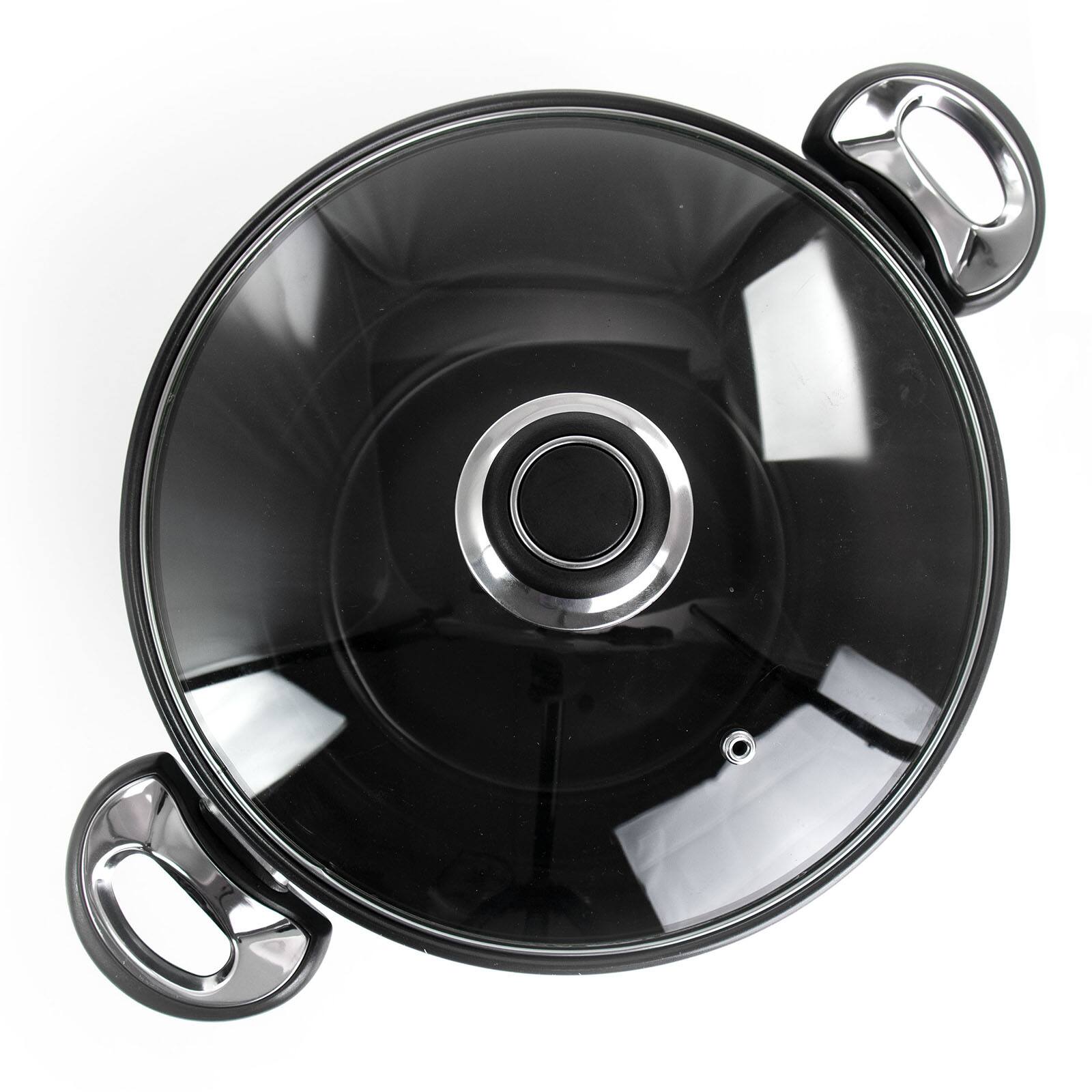 Gibson Home® Leighton 3-Piece 8.5qt. Black Nonstick Steel Pasta Pot with Steamer