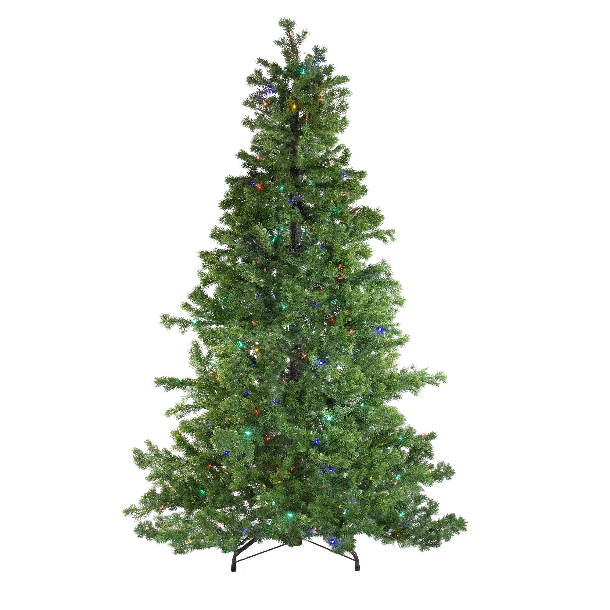 7.5ft. Pre-Lit Medium Layered Pine Instant Power Artificial Christmas Tree, Dual Color&#xAE; LED Lights