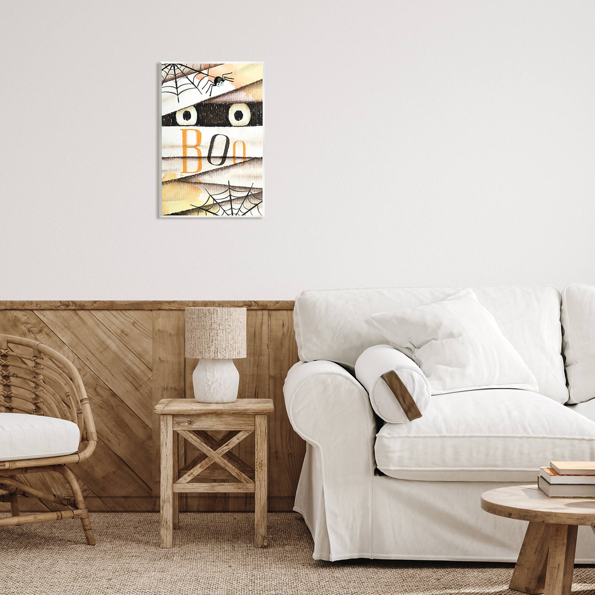 Stupell Industries Boo Creepy Eyes Peeking Wall Plaque Art