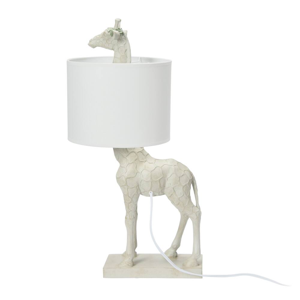 Hello Honey® 28" White Resin Giraffe Table Lamp with Linen Shade