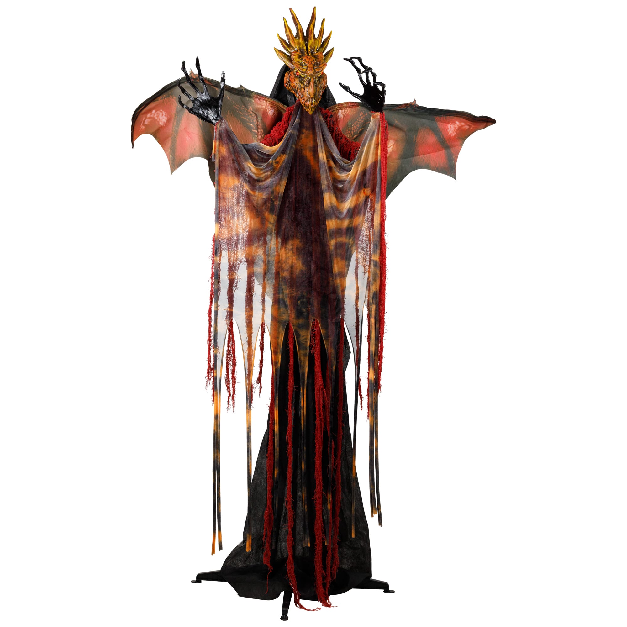 Lighted and Animated Standing Dragon Man with Sound Halloween Figure - 5.75&#x27;