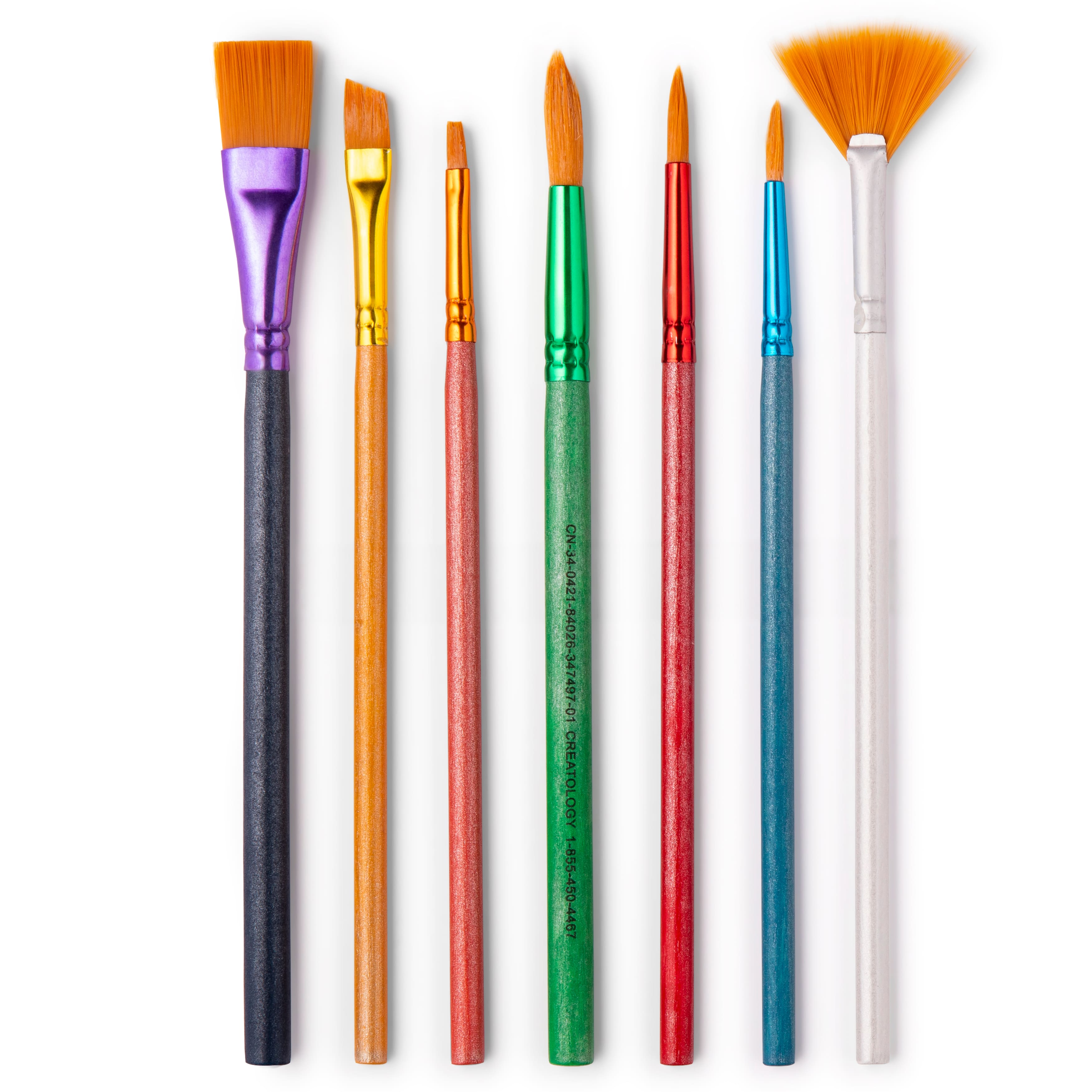12 Packs: 7 ct. (84 total) Metallic Paint Brushes by Creatology&#xAE;
