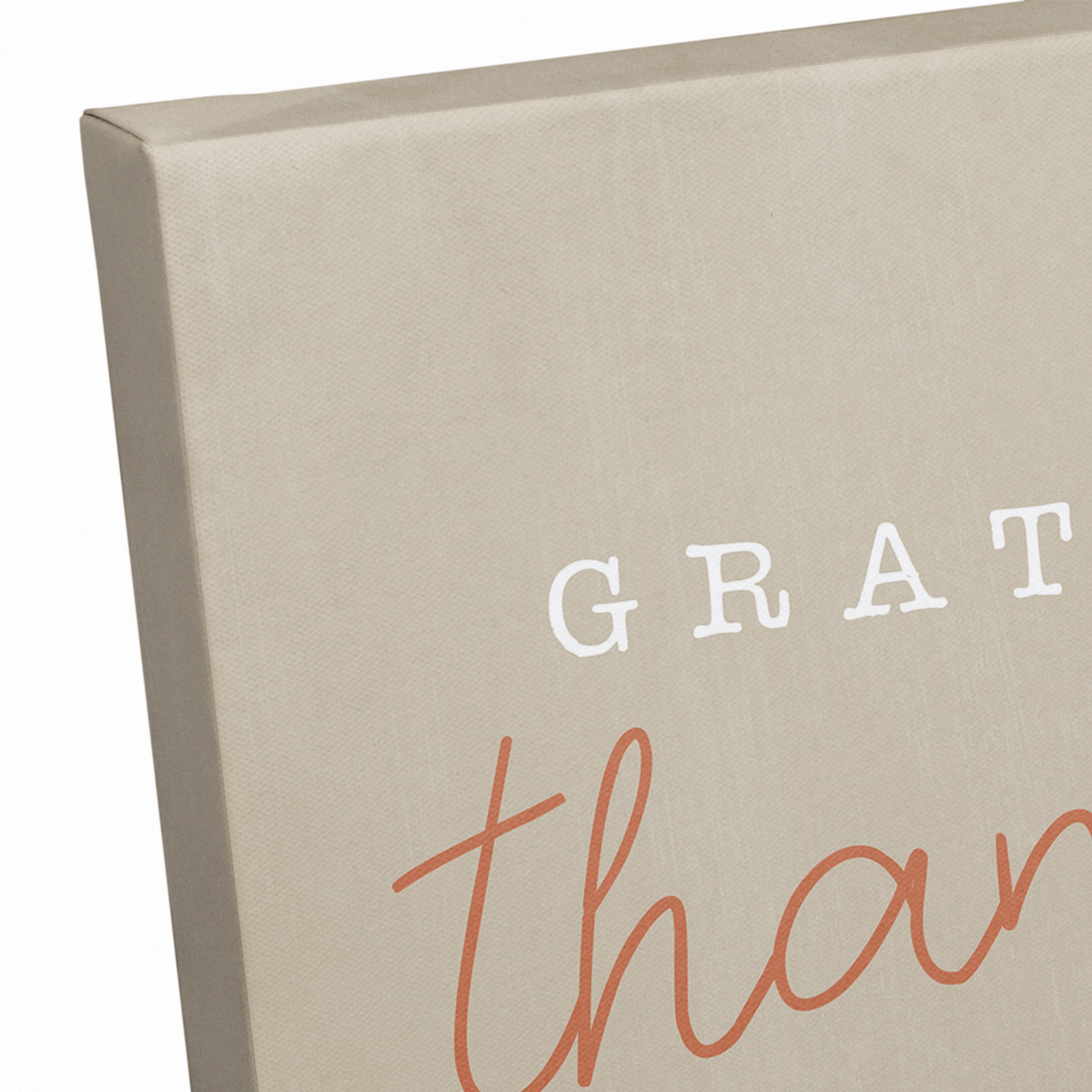 Grateful Thankful Blessed Canvas Wall Art