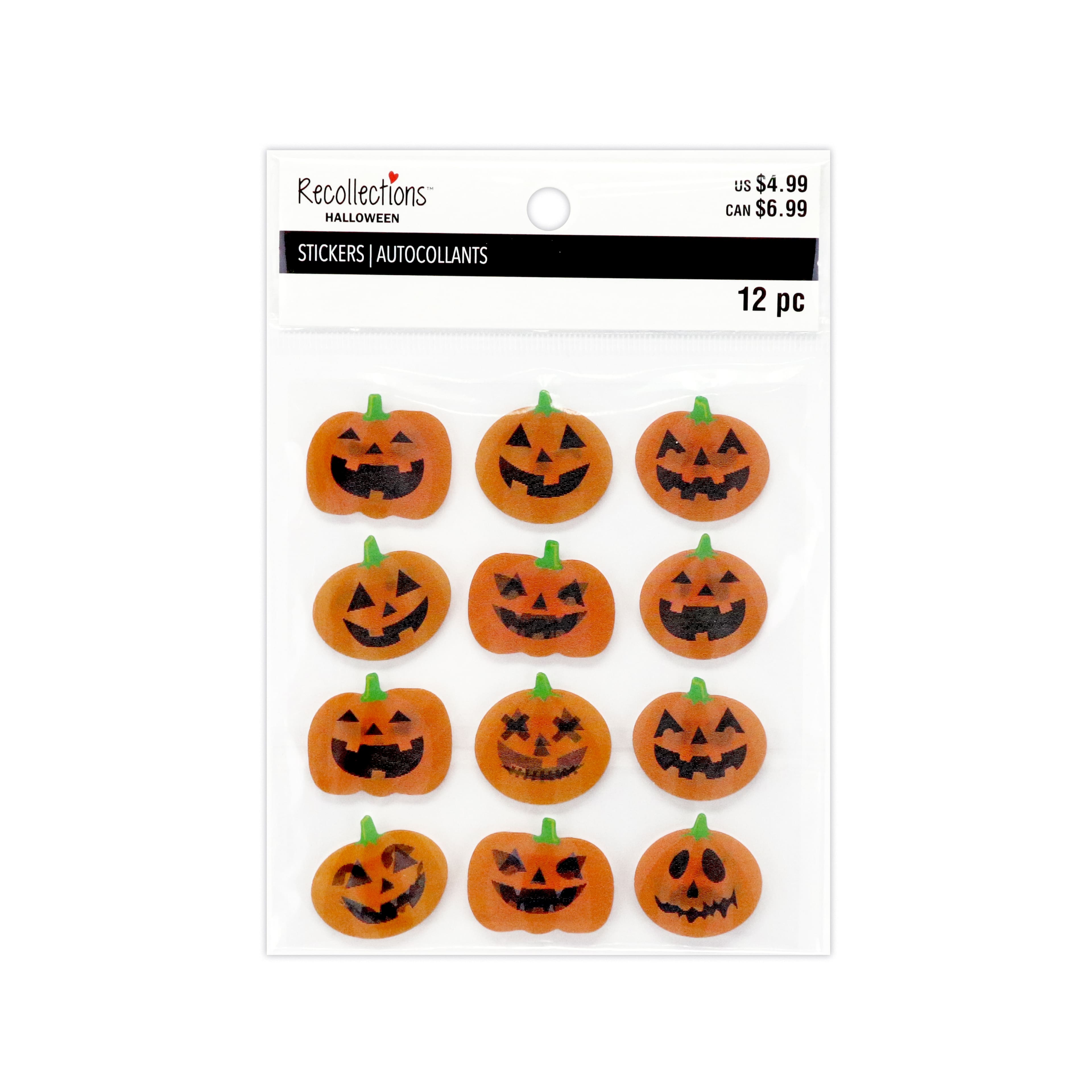 Halloween Orange Jack-o&#x27;-Lantern Lenticular Stickers by Recollections&#x2122;