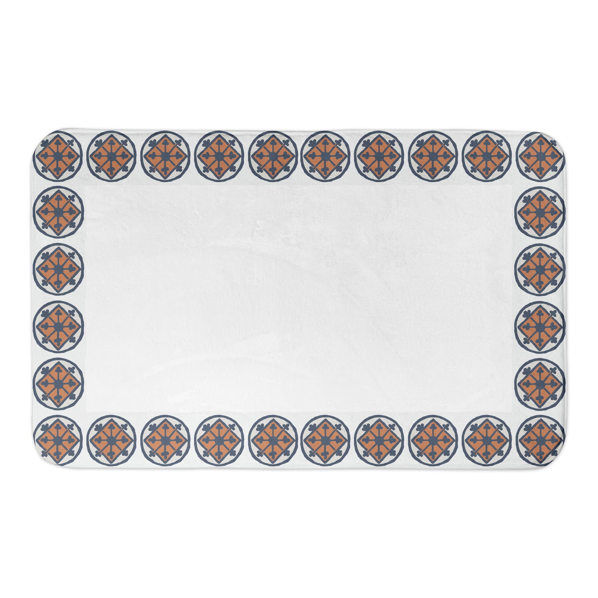 Multi Tile Border 34" x 21" Bath Mat