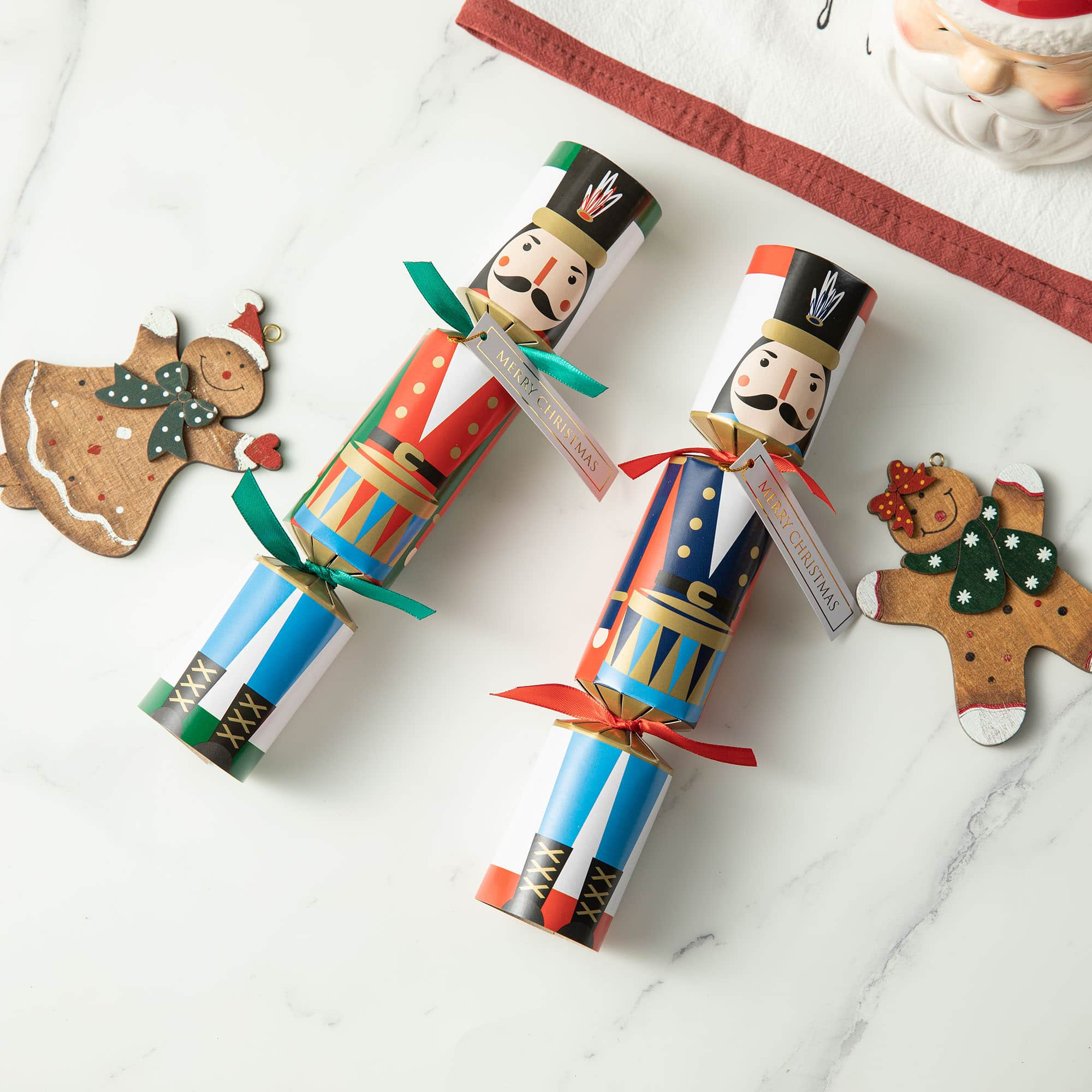 Glitzhome&#xAE; 10&#x22; Christmas Nutcracker Party Cracker with Gift Contents, 8ct.